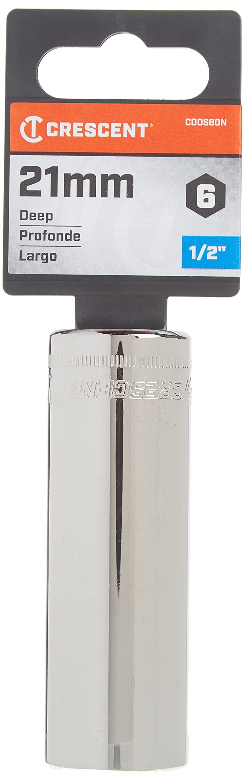 Crescent 1/2" Drive 6 Point Deep Metric Socket 21mm - CDDS80N - Image 4