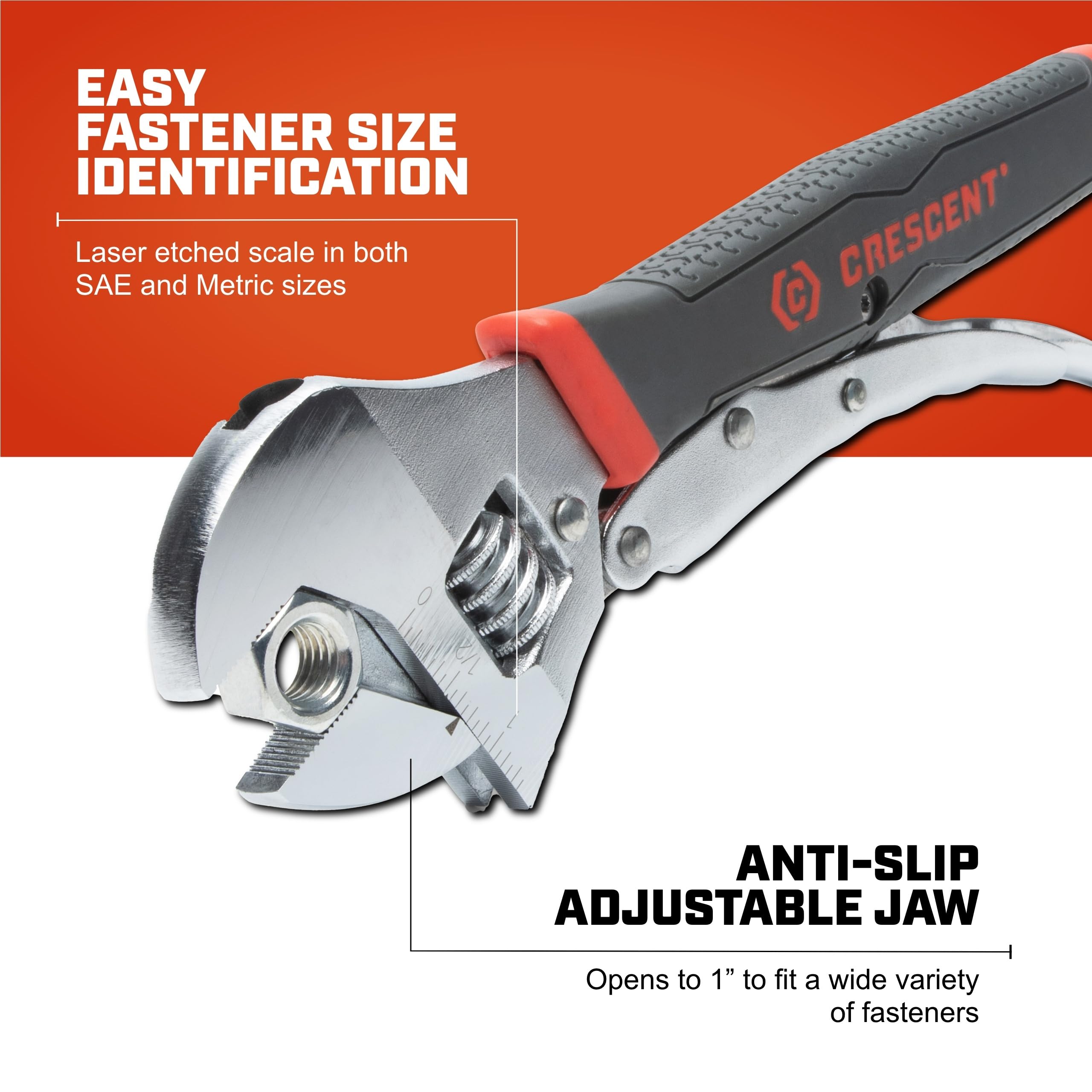 Crescent 10" Locking Adjustable Dual Material Wrench - ACL10VS - Image 3