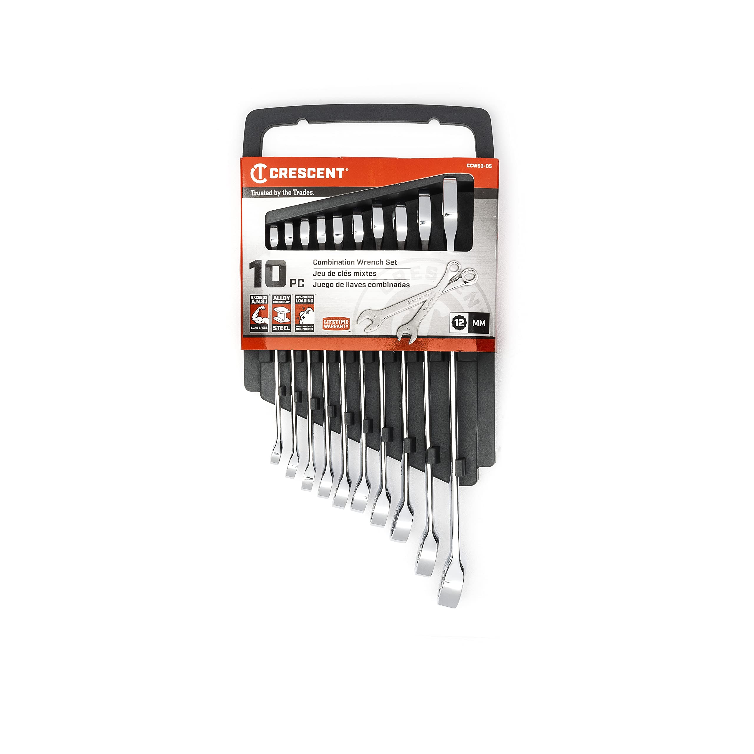 Crescent 10 Pc. 12 Point Metric Combination Wrench Set - CCWS3 - Image 6