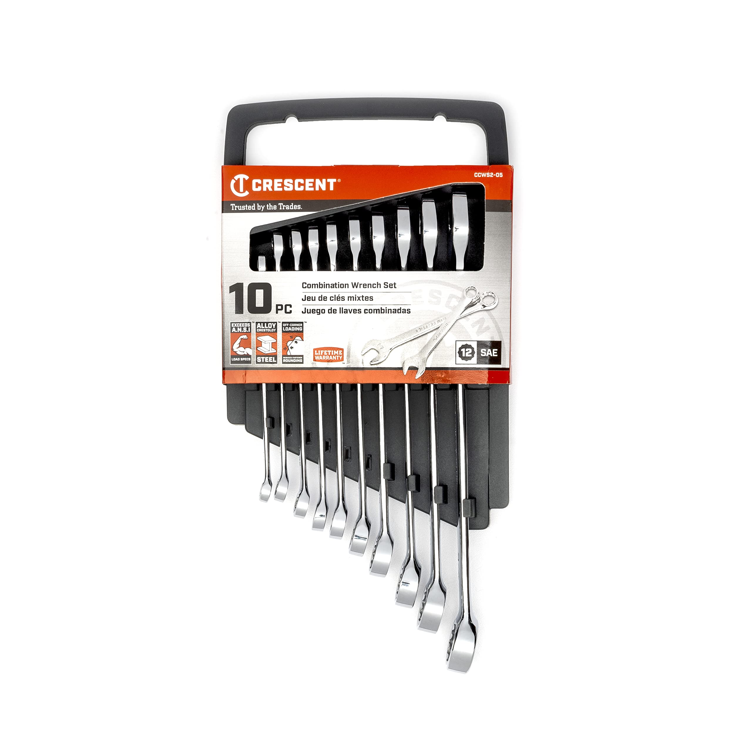 Crescent 10 Pc. 12 Point SAE Combination Wrench Set - CCWS2-05 - Image 9