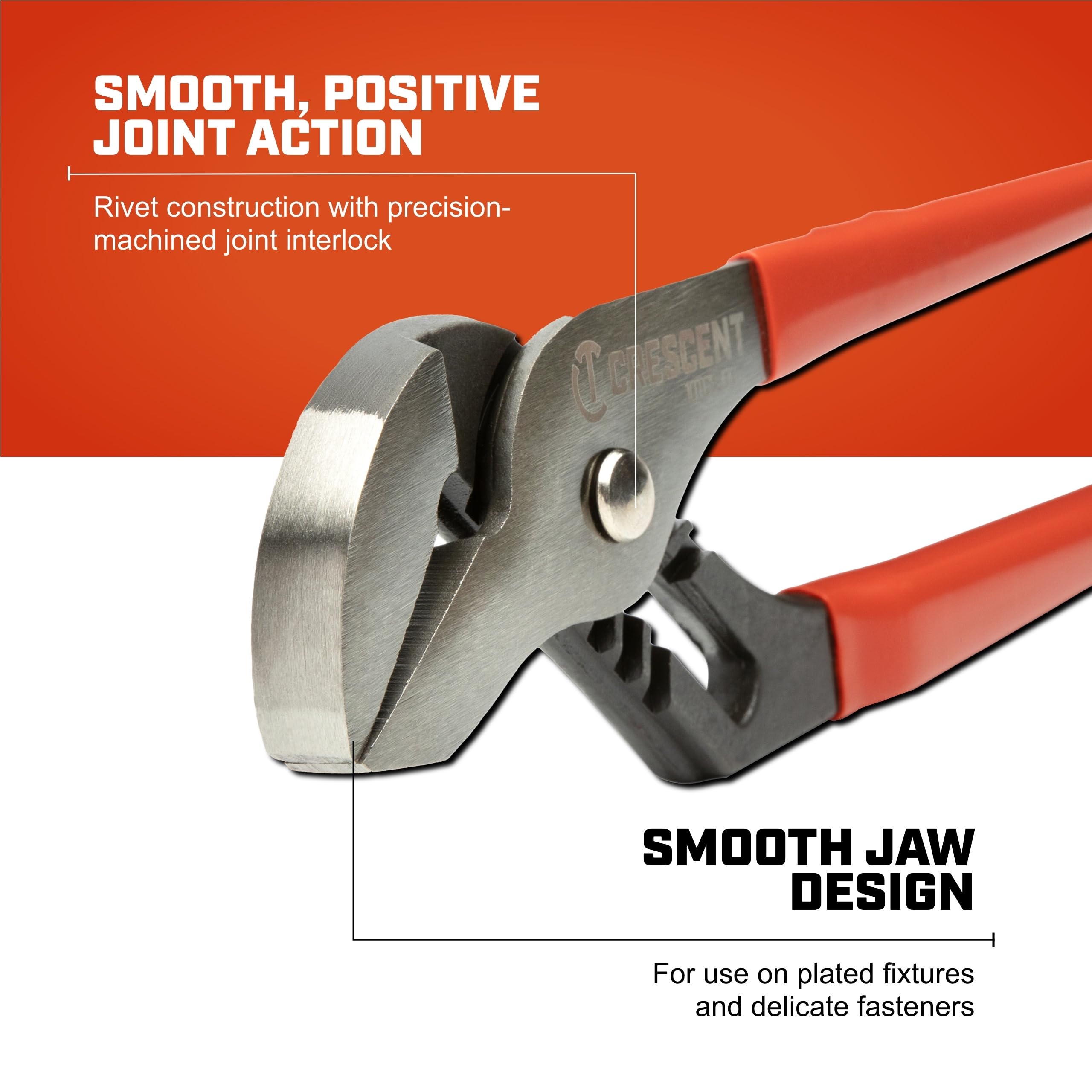 Crescent 10" Smooth Jaw Dipped Handle Tongue & Groove Pliers - Versatile Hand Tool for Home Improvement & Plumbing Tasks - 10TGSJDG - Image 3
