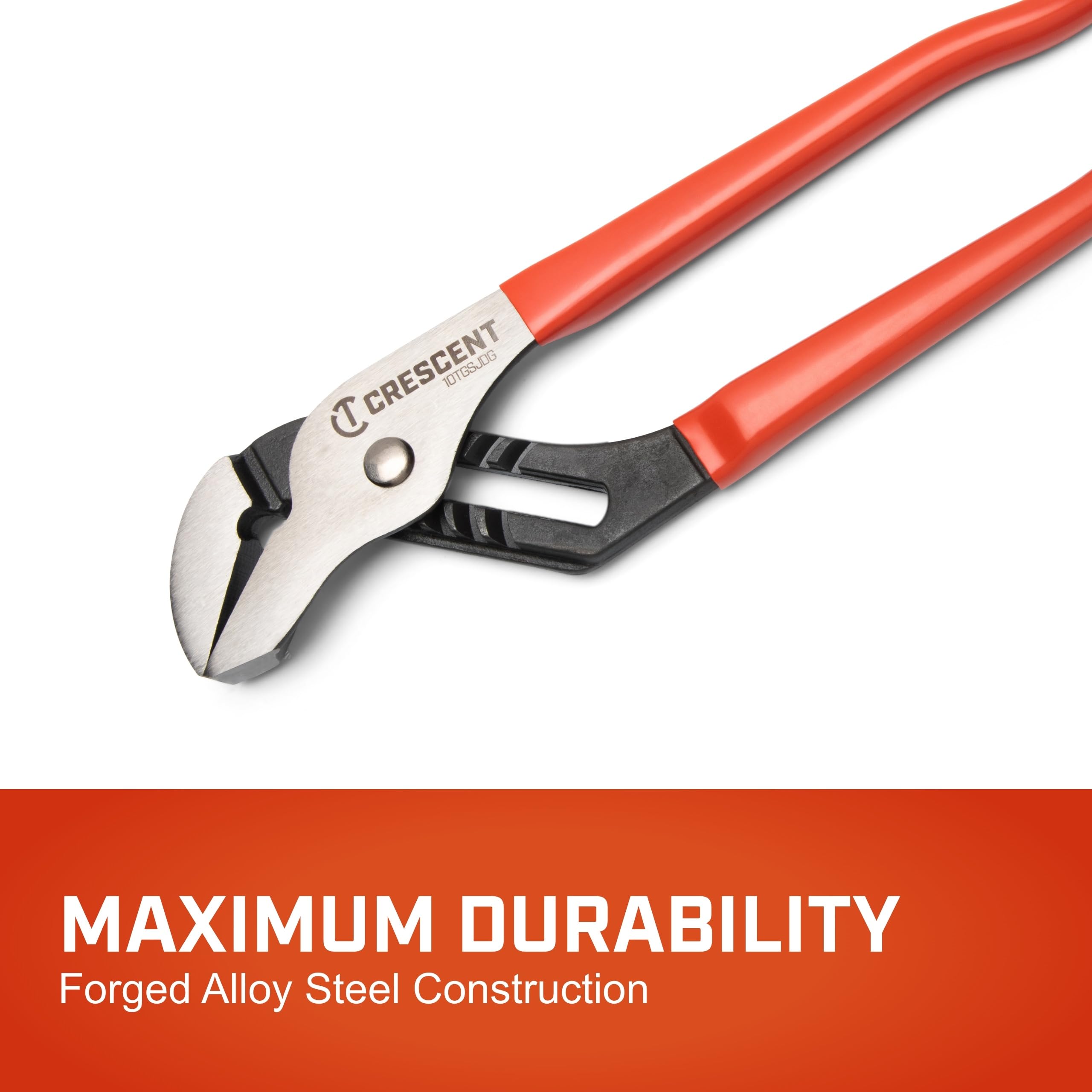 Crescent 10" Smooth Jaw Dipped Handle Tongue & Groove Pliers - Versatile Hand Tool for Home Improvement & Plumbing Tasks - 10TGSJDG - Image 5