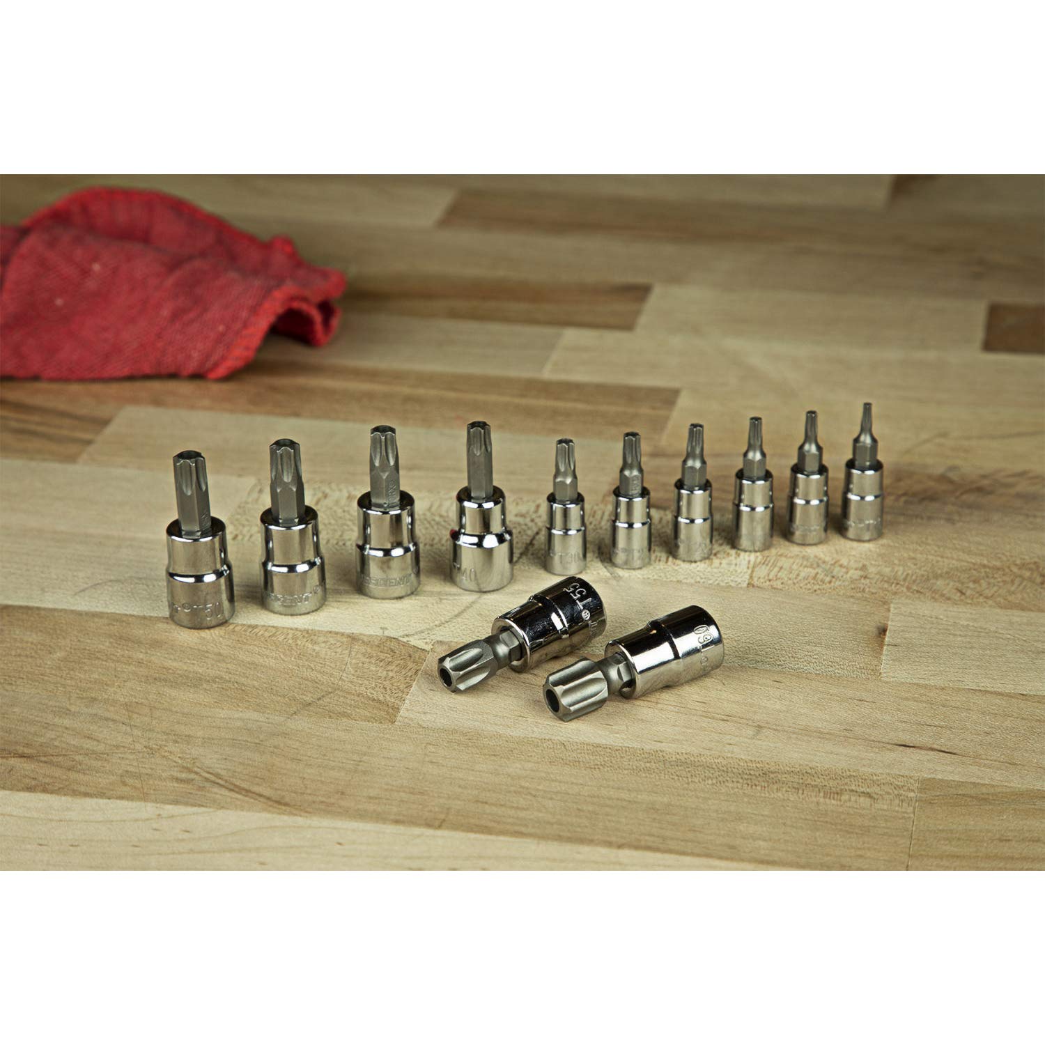 Crescent 12 Pc. 1/4" & 3/8" Drive Tamper Proof Torx® Bit Socket Set - CBSS2TN - Image 2