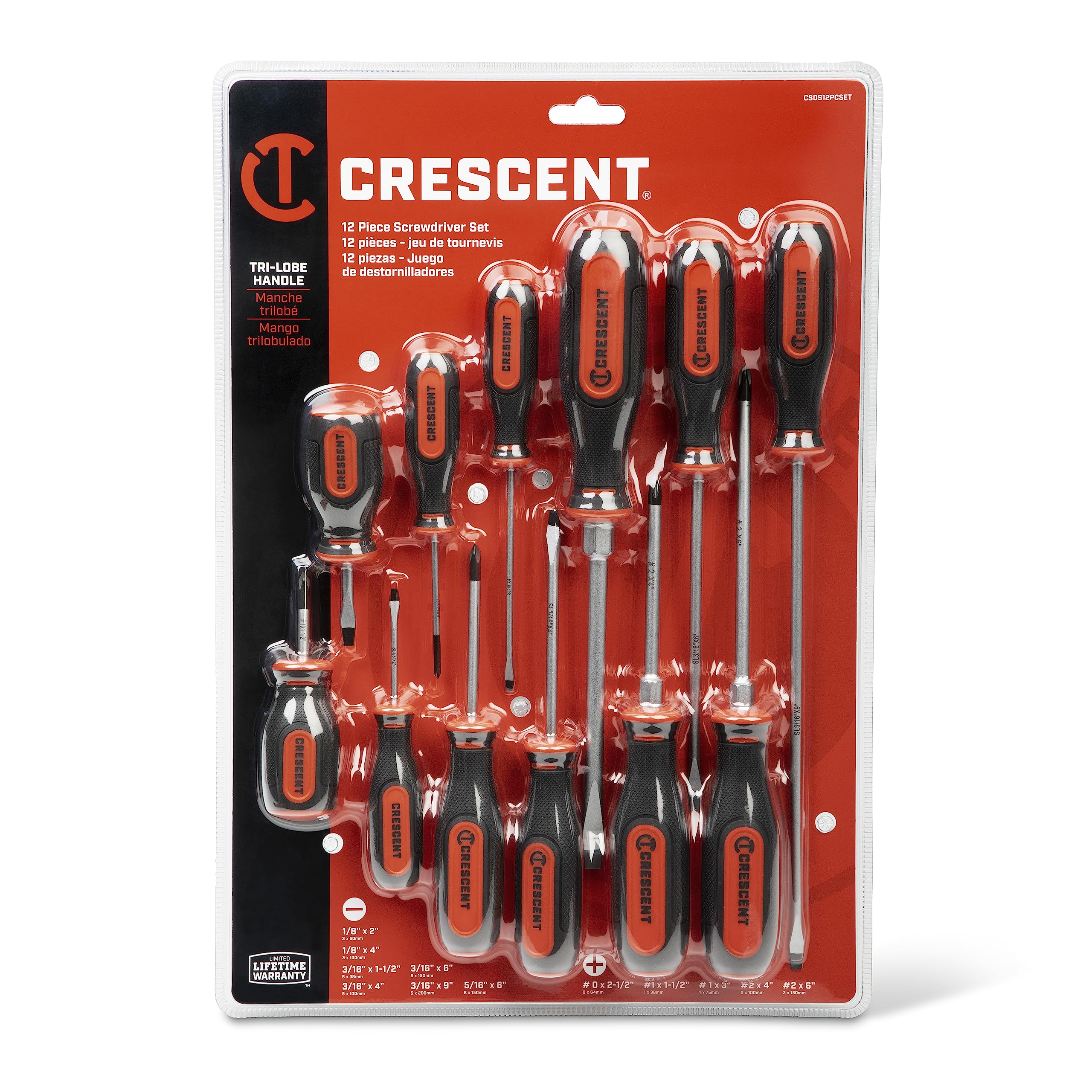 Crescent 12 Pc. Dual Material Screwdriver Set with Phillips and Slotted Screwdrivers - CSDS12PCSET - Image 7