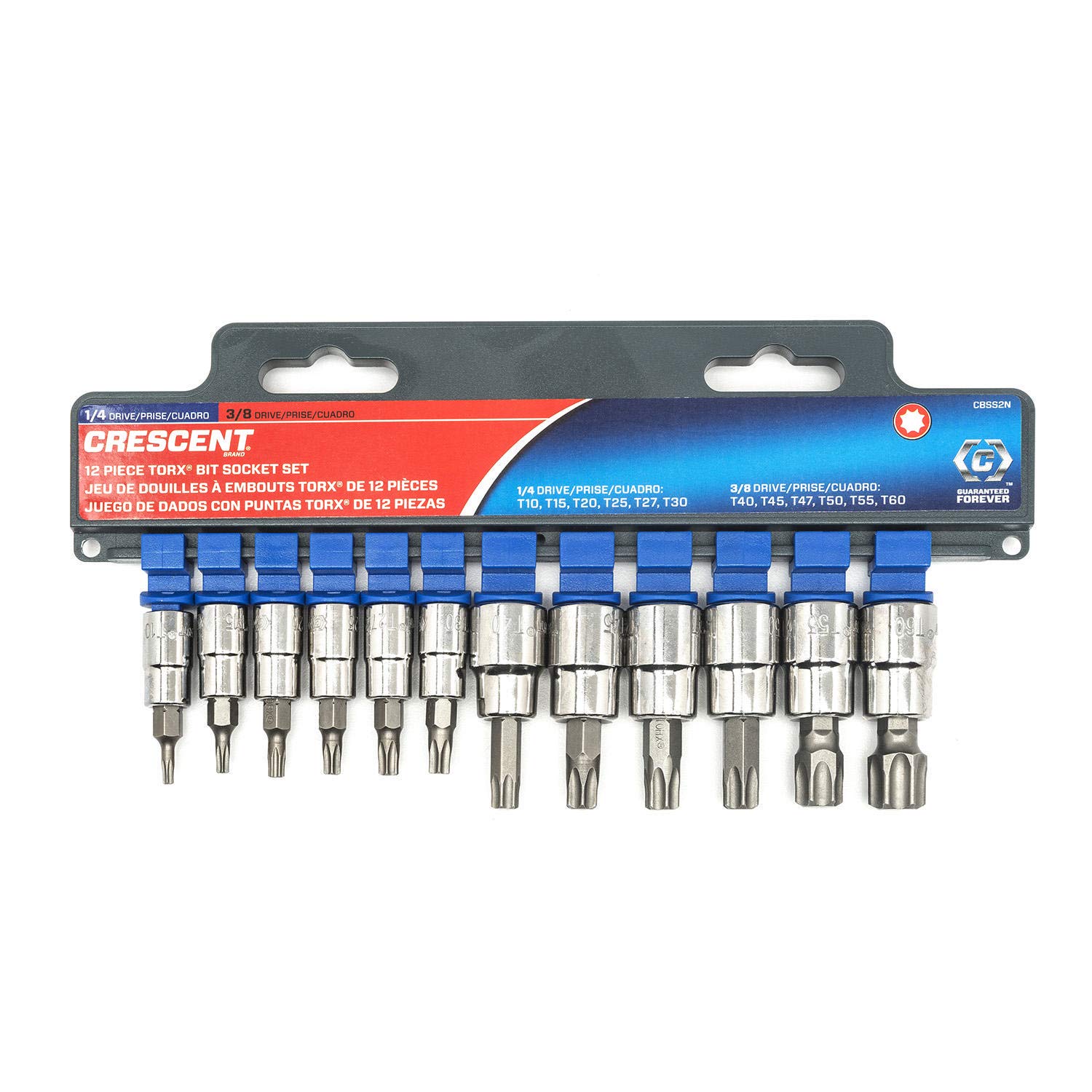 Crescent 12 Piece 1/4" & 3/8" Drive Torx® Bit Socket Set - CBSS2N - Image 2