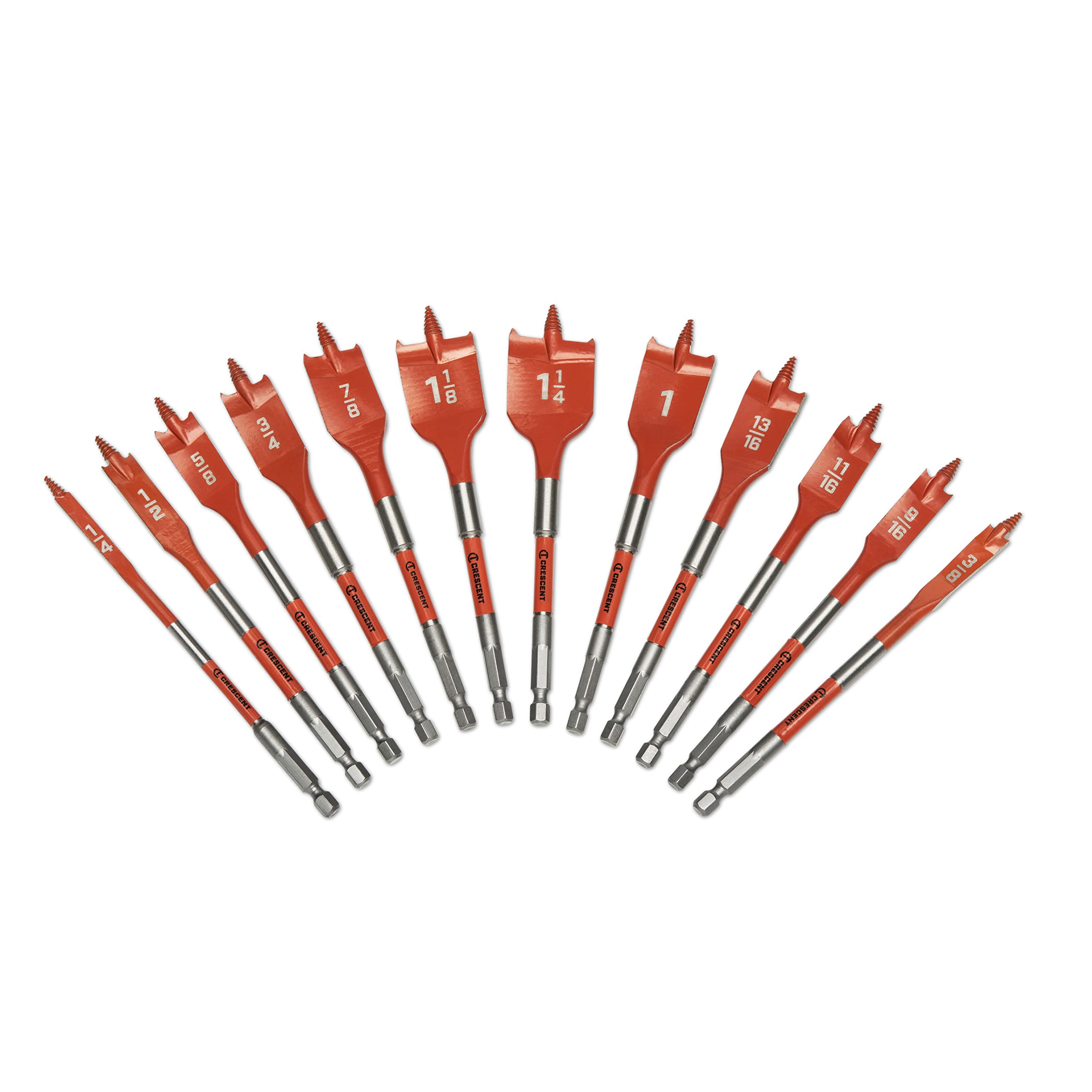 Crescent 12 Piece Screw Point Paddle Drill Bit Set | CDSPSET-12 - Image 3