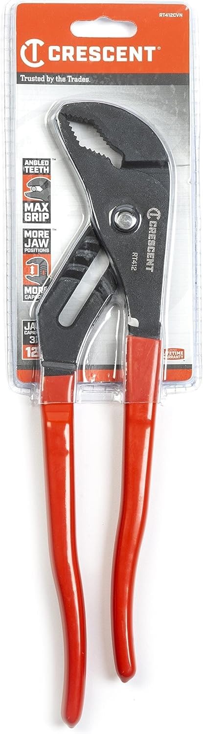 Crescent 12" Tongue & Groove Plier, V-Jaw, Black Oxide - RT412CVN - Image 4