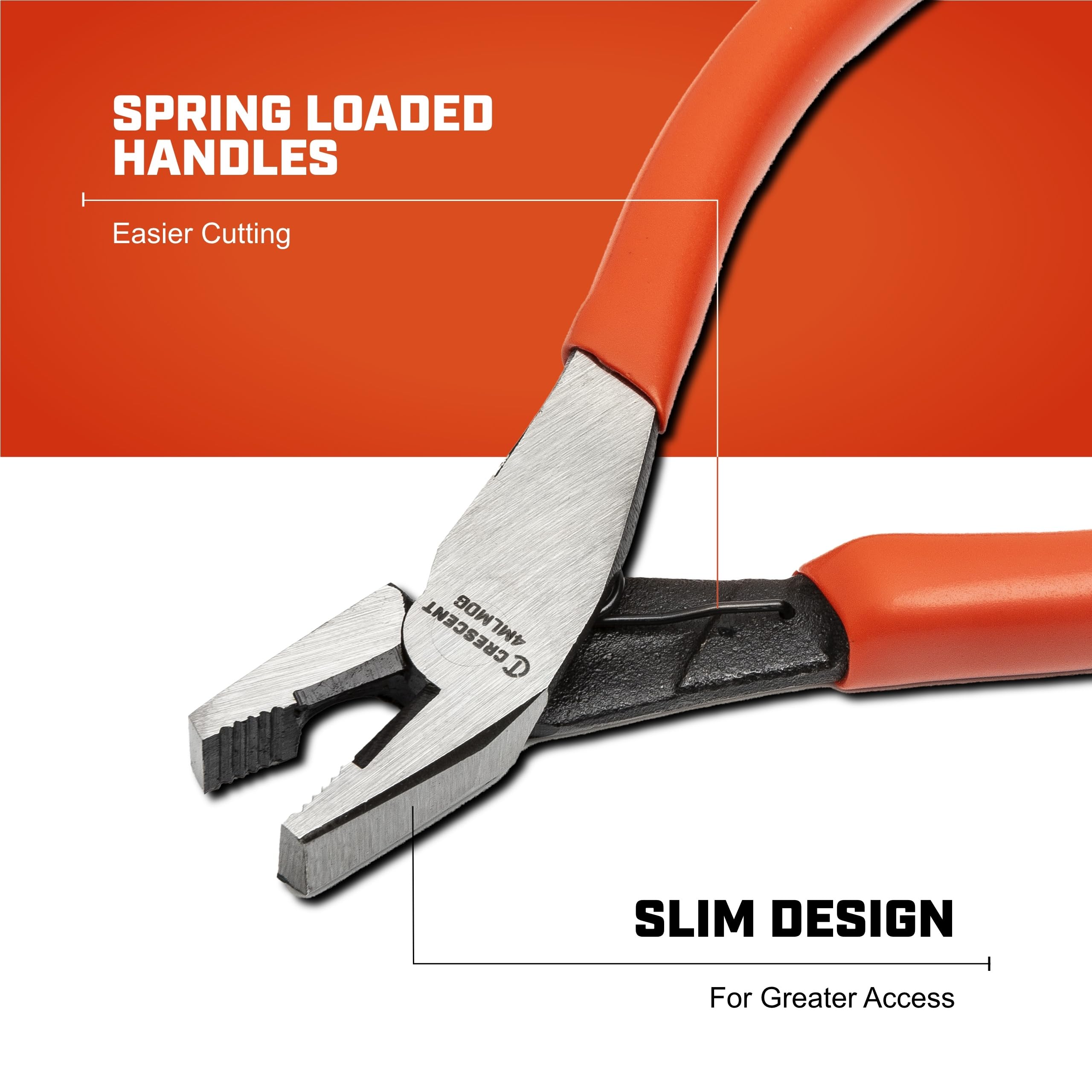 Crescent 4In Mini Dipped Handle Linesman Pliers - Image 3