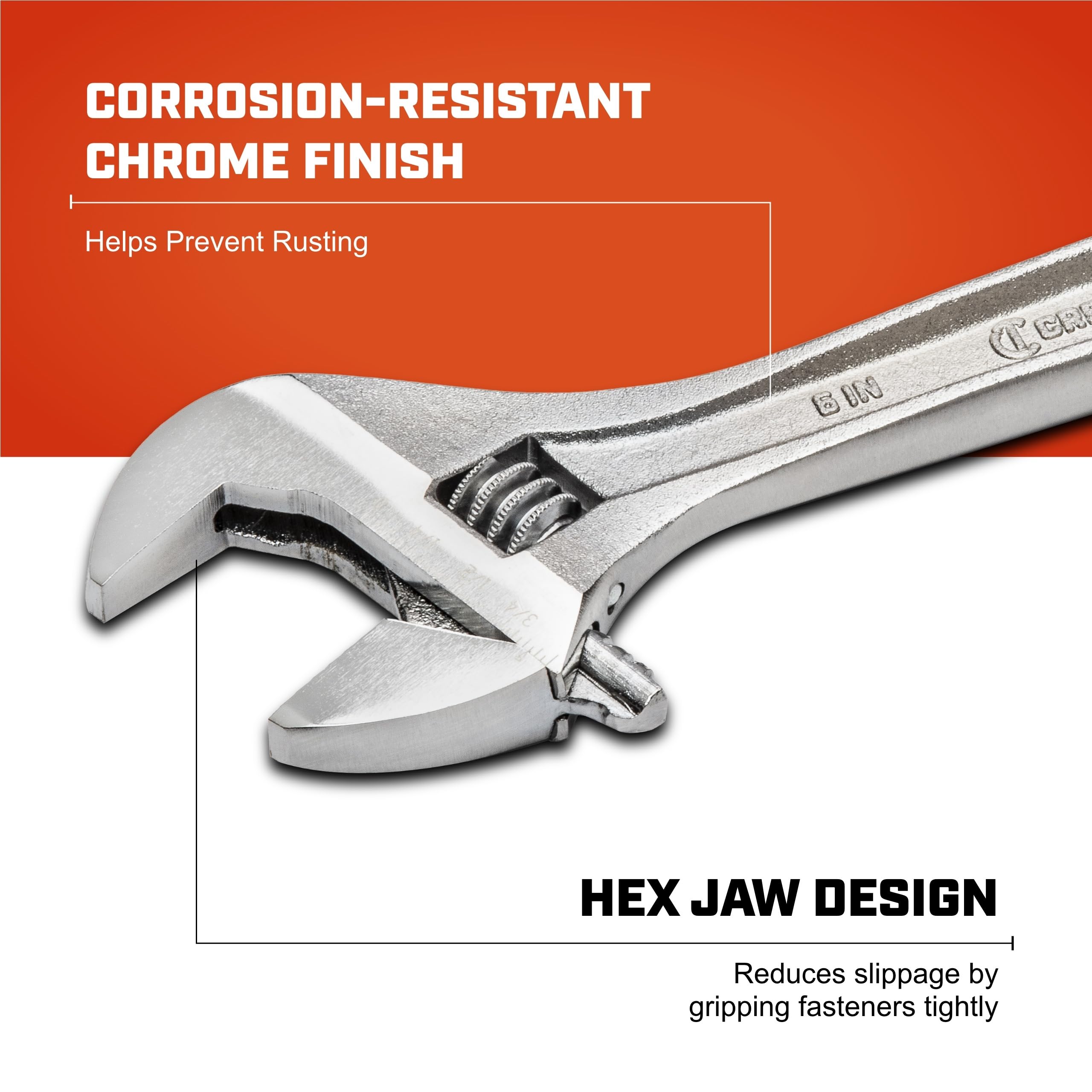 Crescent 6" Adjustable Wrench - Bagged - AC26BK - Image 3