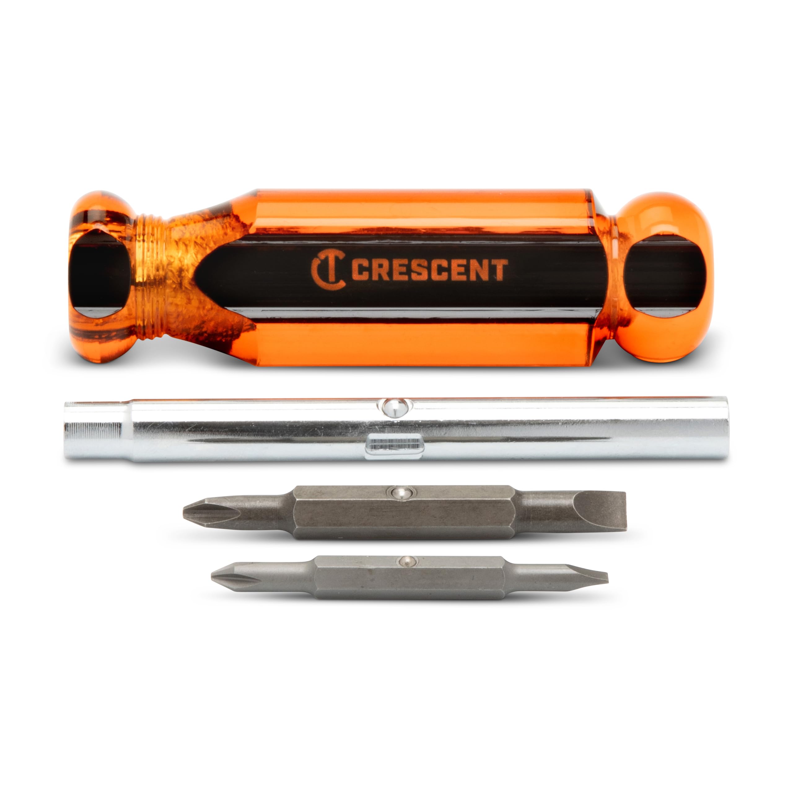 Crescent 6-in-1 Interchangeable Bit Screwdriver, Red Handle - CS61N - Image 3