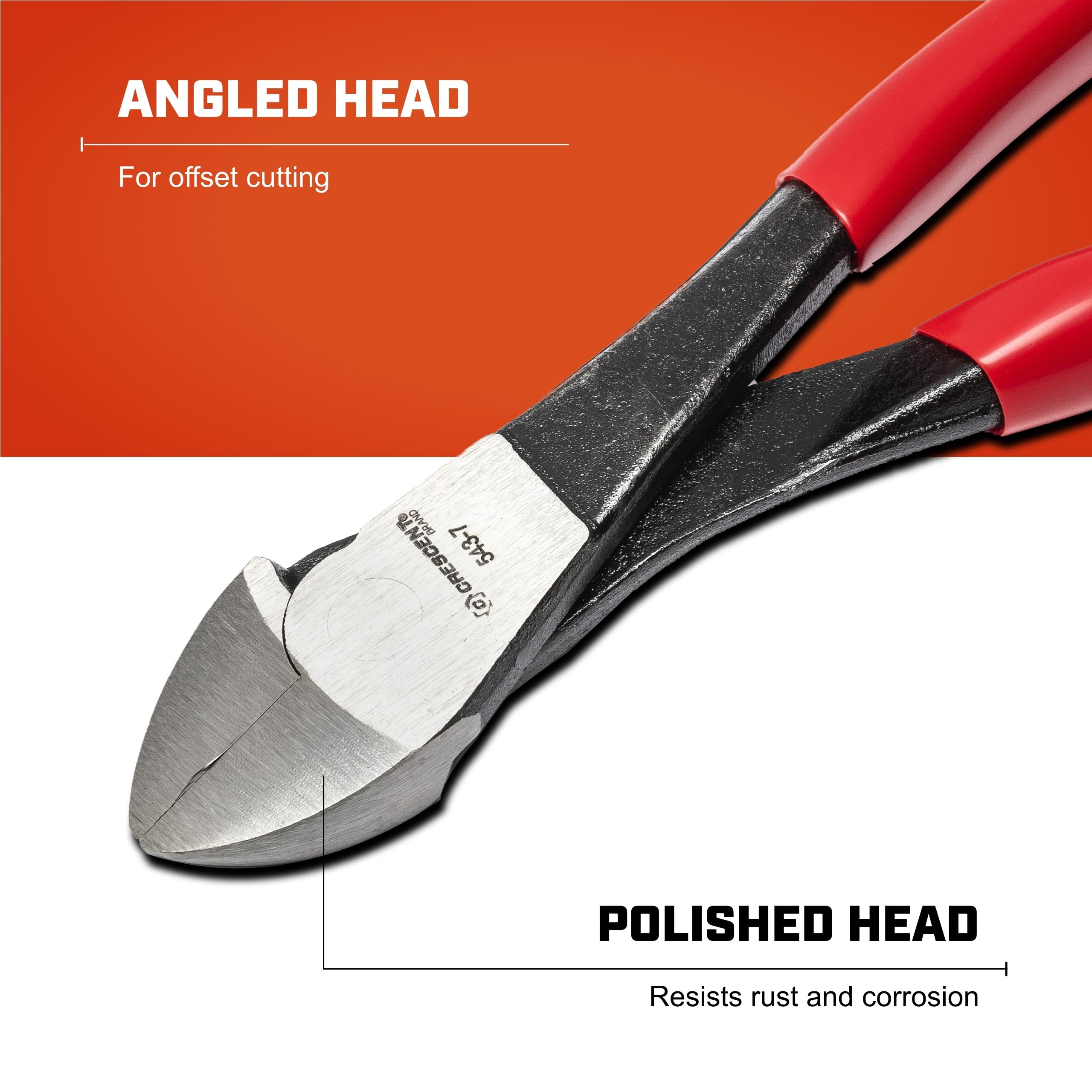 Crescent 7" Heavy-Duty Diagonal Flush Cutting Pliers - Bagged - 5437CENN - Image 3