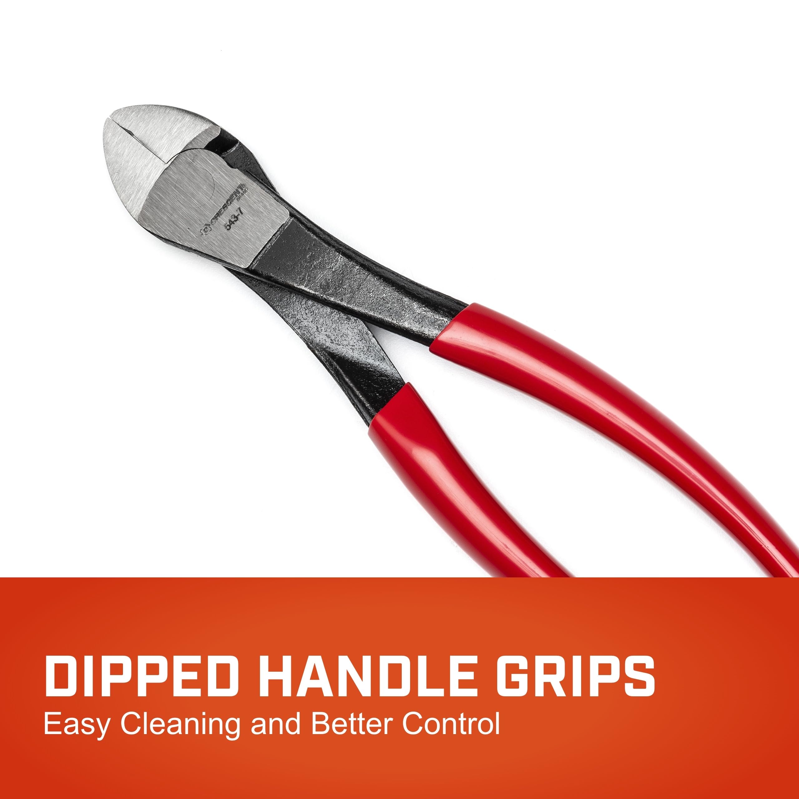 Crescent 7" Heavy-Duty Diagonal Flush Cutting Pliers - Bagged - 5437CENN - Image 4