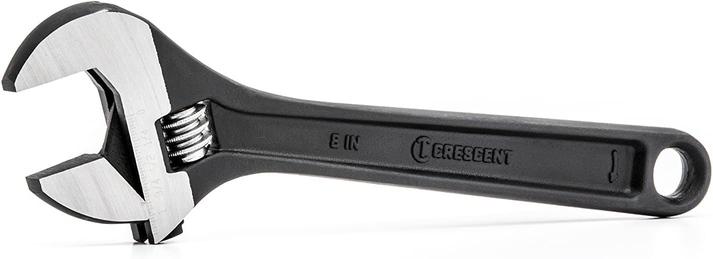 Crescent 8" & 10" & 12" Adjustable Black Oxide Wrenches - Alloy Steel, Heat Treated, Corrosion Resistant, Wide Handle, Easy Adjustment - Image 4