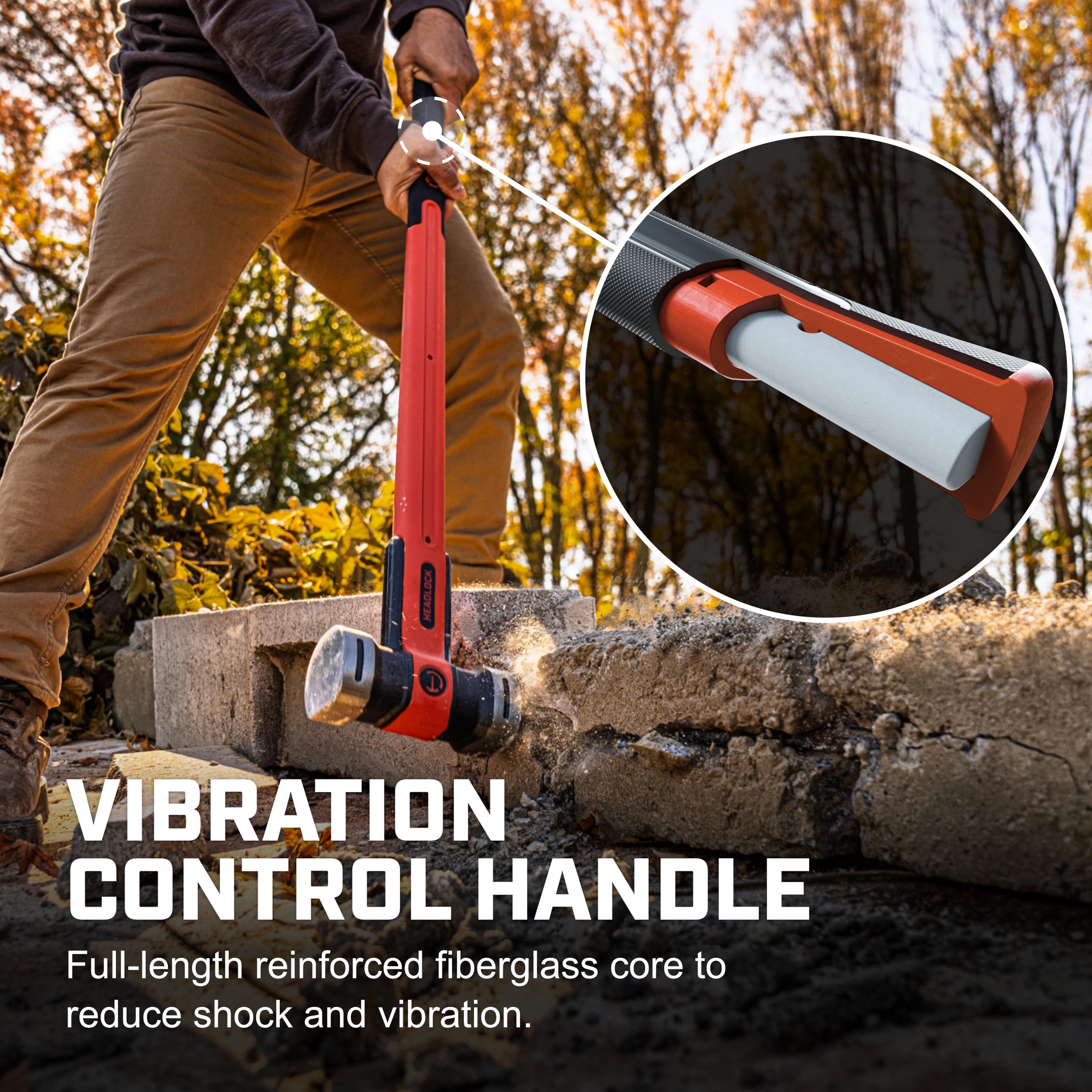 Crescent 8 lb. HEADLOCK™ Fiberglass Sledgehammer | CSHF8 - Image 5