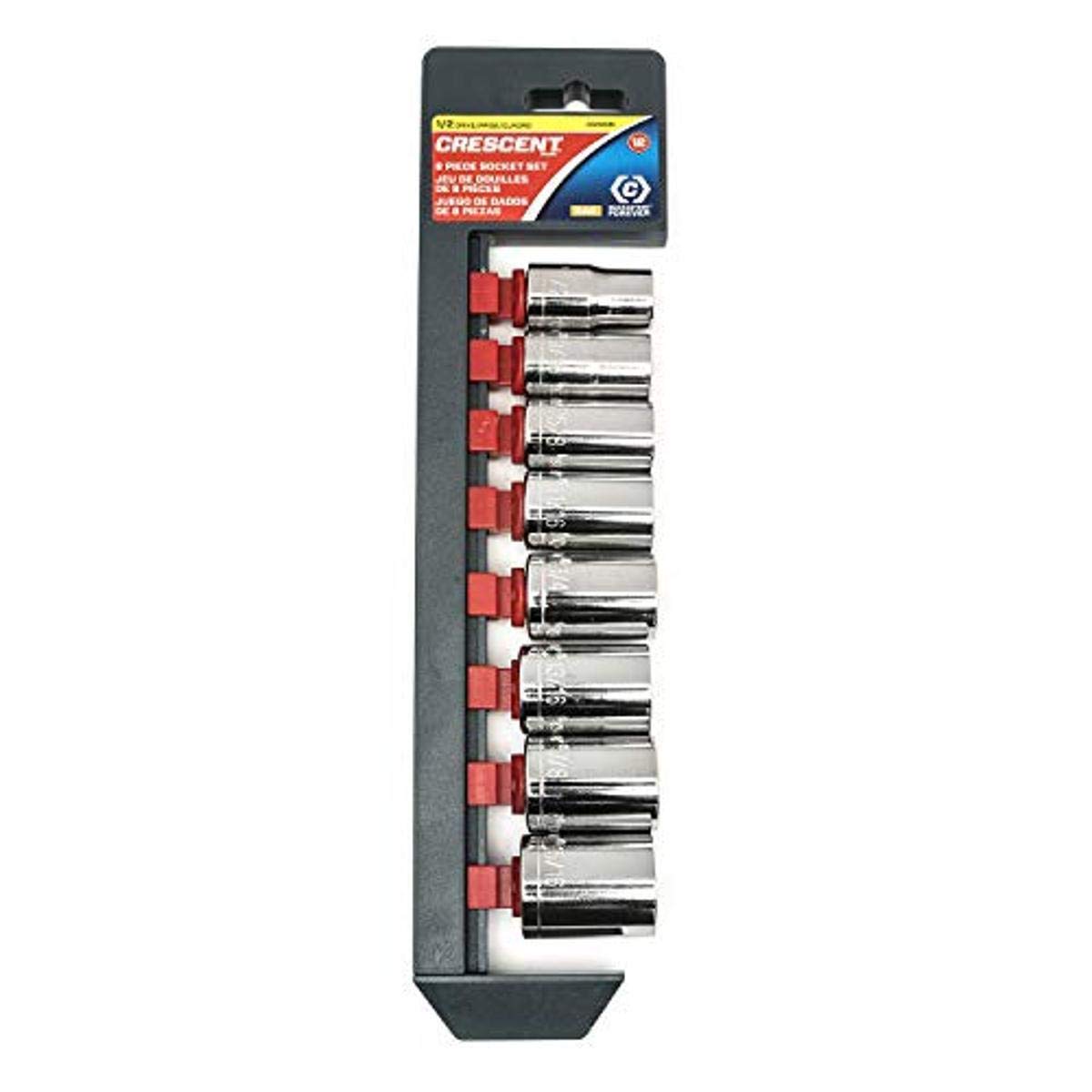 Crescent 8 Piece 1/2" Drive 12 Point Standard SAE Socket Set - CSAS0N