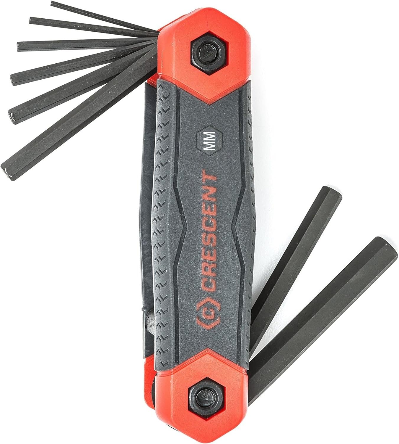 Crescent 8 Piece Folding Metric Hex Dual Material Key Set - CHKFM8 , Black - Image 3