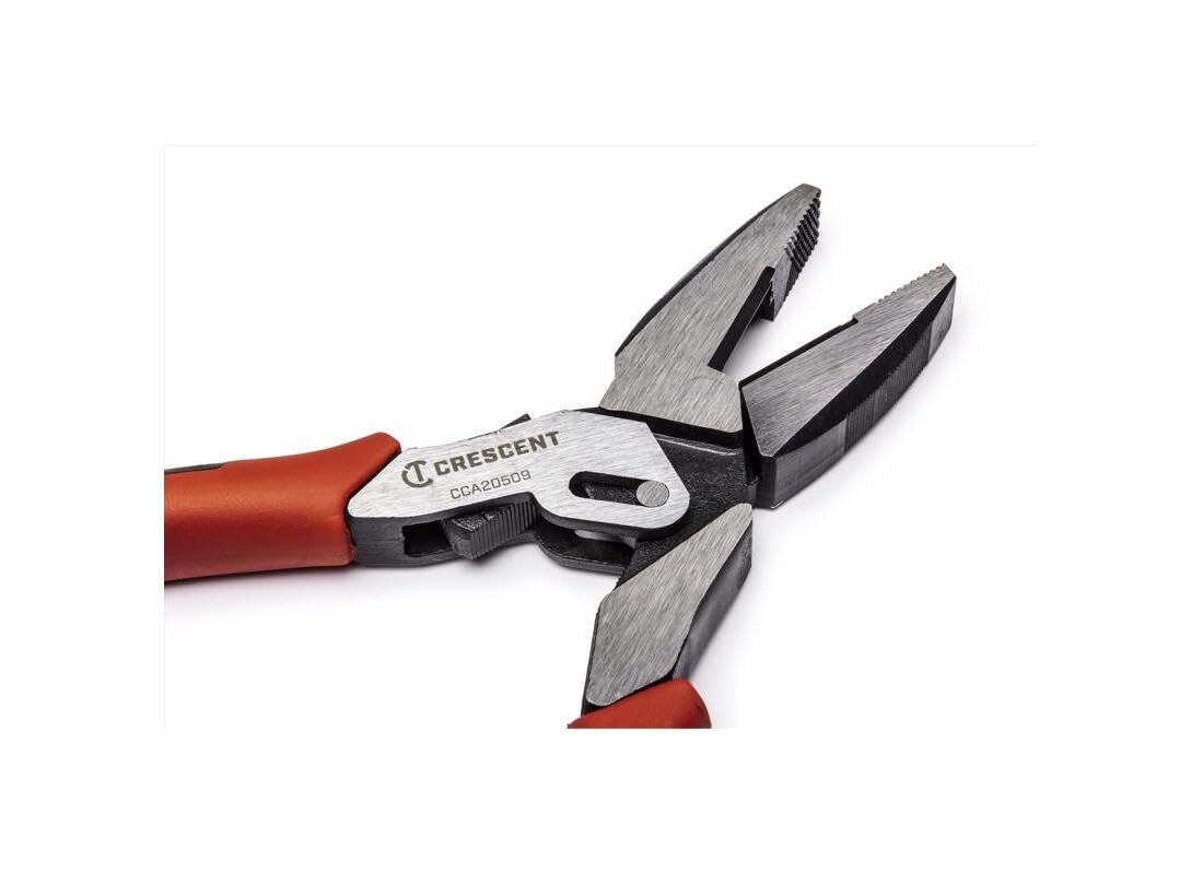 Crescent 9" Lineman's Compound Action Dual Material Pliers - CCA20509, Red - Image 3