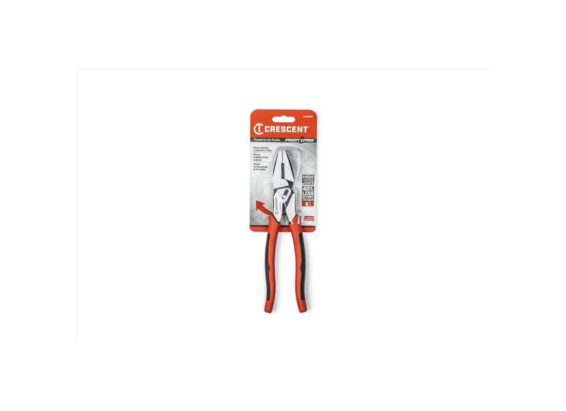 Crescent 9" Lineman's Compound Action Dual Material Pliers - CCA20509, Red - Image 4