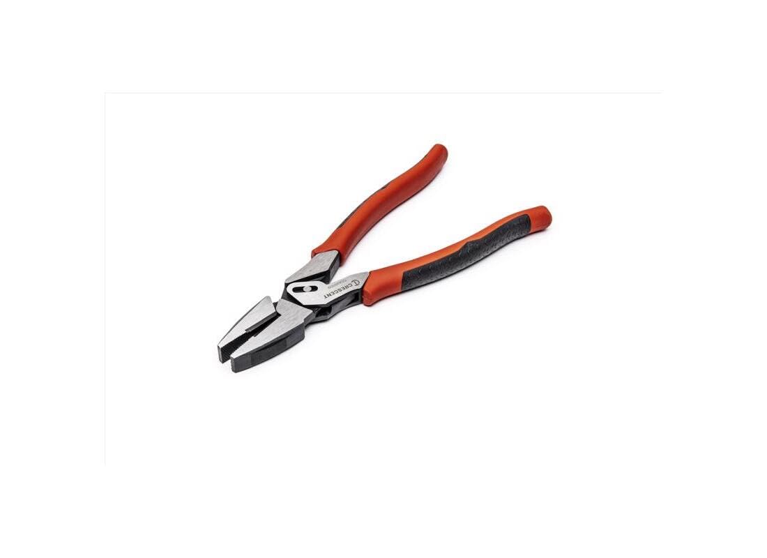 Crescent 9" Lineman's Compound Action Dual Material Pliers - CCA20509, Red - Image 5