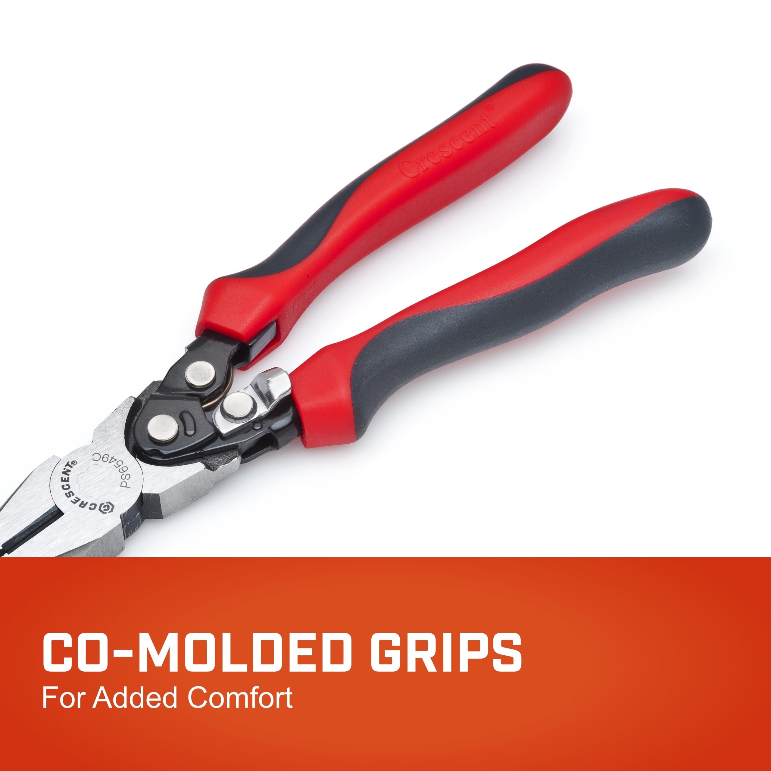 Crescent 9" Pro Series Long Nose Compound Action Dual Material Pliers - PS6549C, Black, full size - Image 3