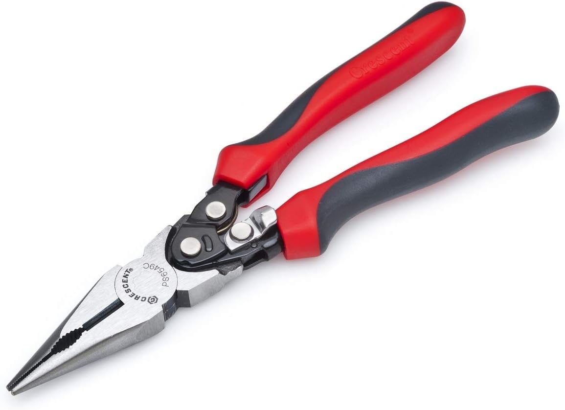 Crescent 9" Pro Series Long Nose Compound Action Dual Material Pliers - PS6549C, Black, full size - Image 4