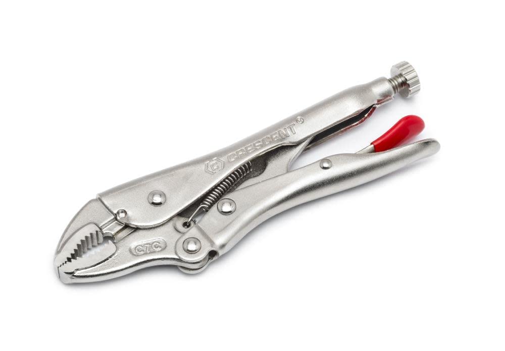 Crescent Curved Jaw Locking Pliers with Wire Cutter - Home DIY & Professional Mechanic Hand Tool for Nuts & Bolts, Cables, Wires - 7" - C7CVN - Image 6