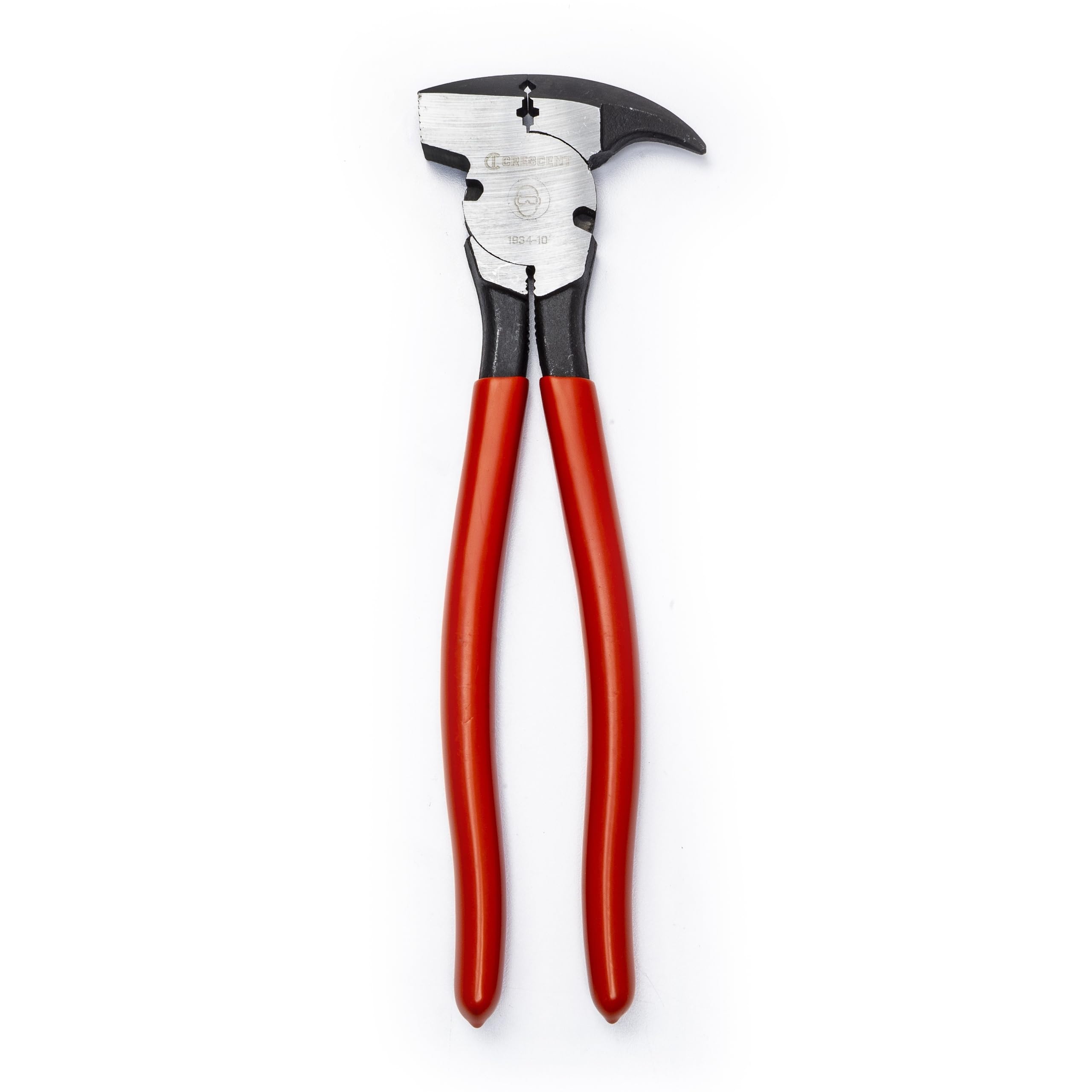Crescent Dipped Handle, Heavy-Duty Solid Joint Fence Tool Pliers - Premium Wire Cutter & Staple Puller - 193410CVNN-05-10", Red