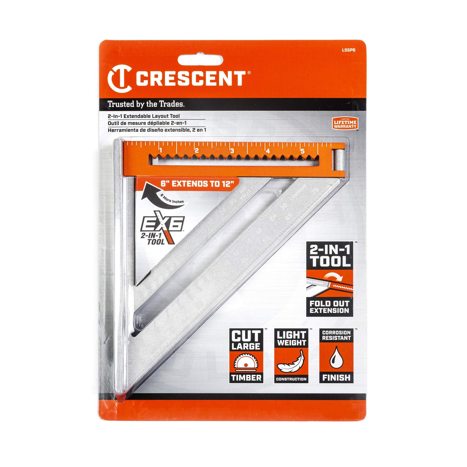 Crescent EX6 2-in-1 Extendable Layout Tool - LSSP6 - Image 2