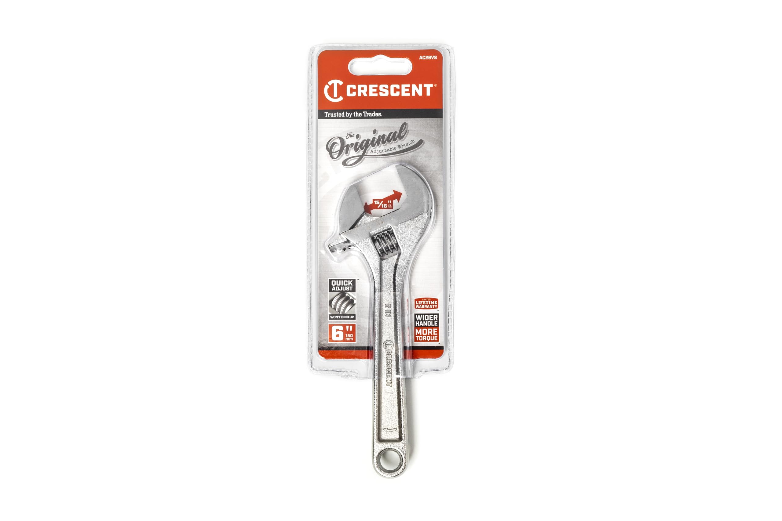Crescent Locking C-Clamp with Swivel Pad Tips - Heavy-Duty Adjustable Clamp with Hex Key Recess & Compound Action - C11CCSVN - 11", Red - Image 5