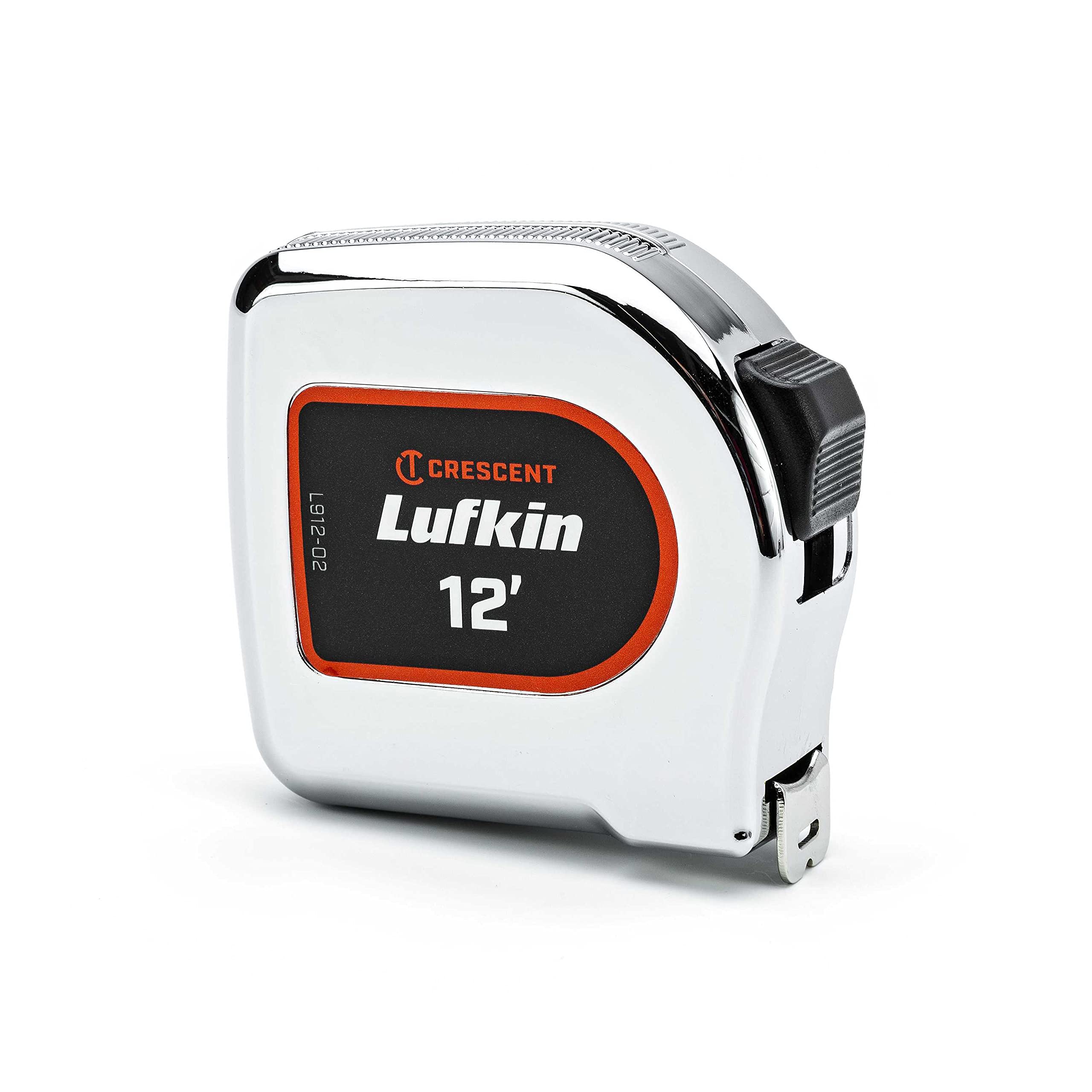 Crescent Lufkin 1/2 x 12' Chrome Case Yellow Clad Tape Measure - L912-02 - Image 2