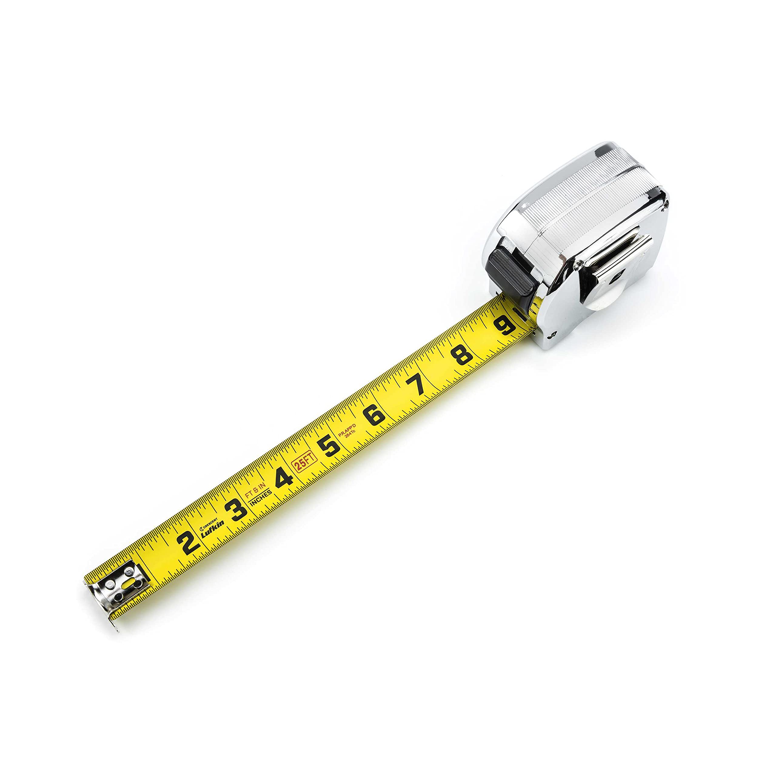 Crescent Lufkin 1" x 16' Chrome Case Yellow Clad Tape Measure - L916-02 - Image 3