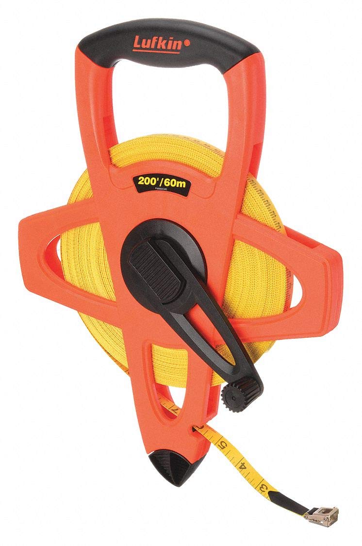 Crescent Lufkin 1/2" x 60m/200' Hi-Viz® Orange Fiberglass SAE/Metric Dual Sided Tape Measure - FM060CME - Image 4