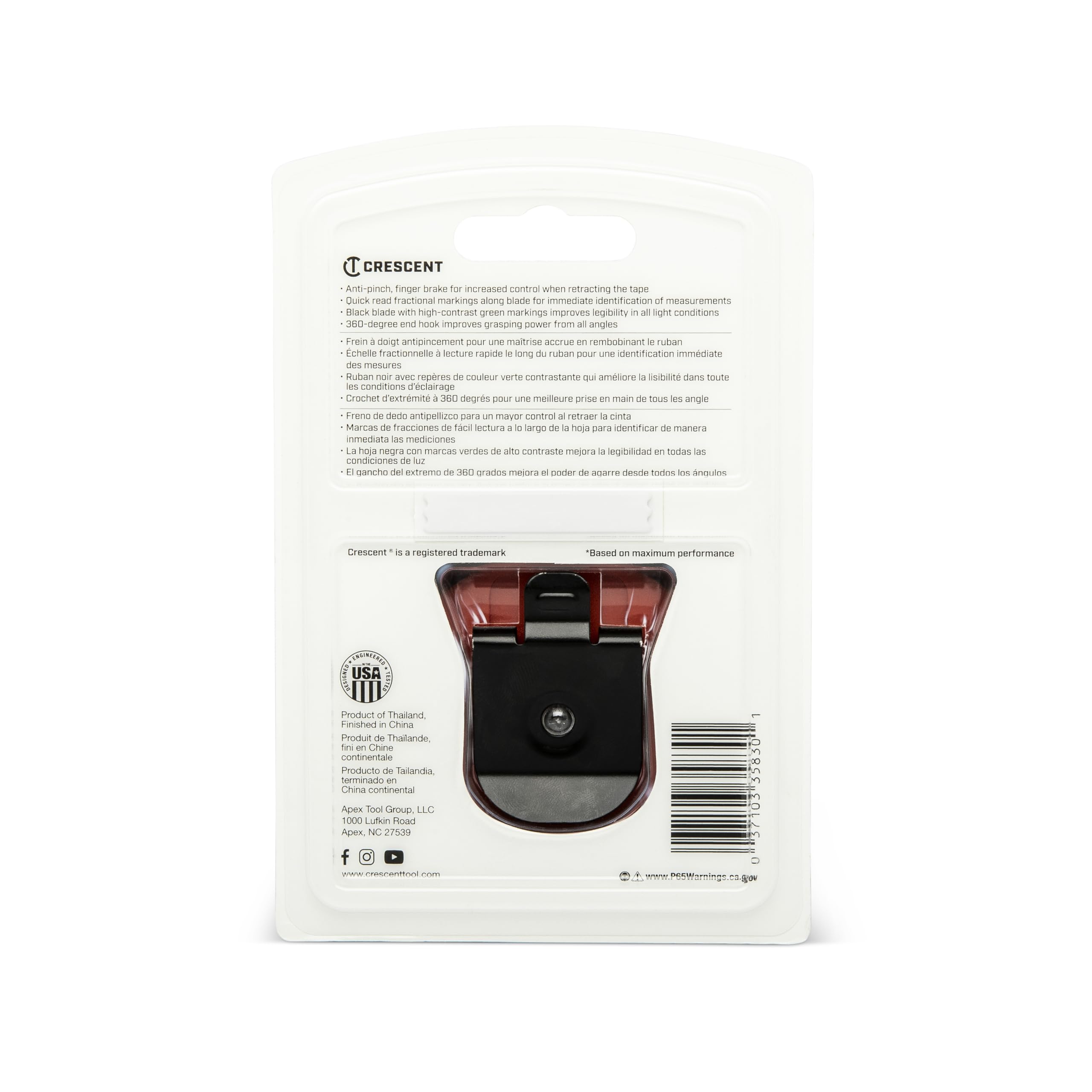 Crescent Lufkin 1-3/16" x 25' CONTROLTOUCH NITE EYE™ Tape Measure | L1025CB-02 - Image 8