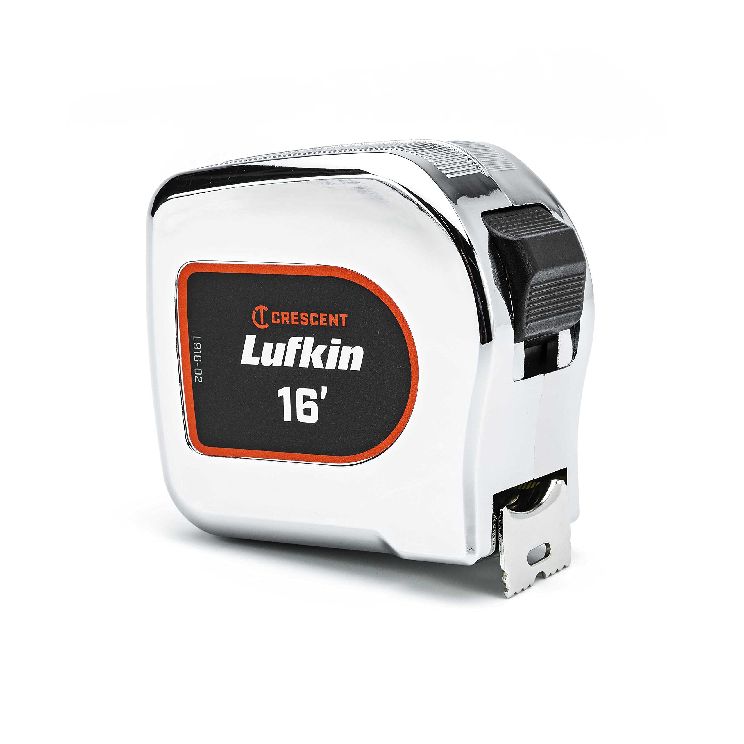 Crescent Lufkin 1" x 16' Chrome Case Yellow Clad Tape Measure - L916-02 - Image 4