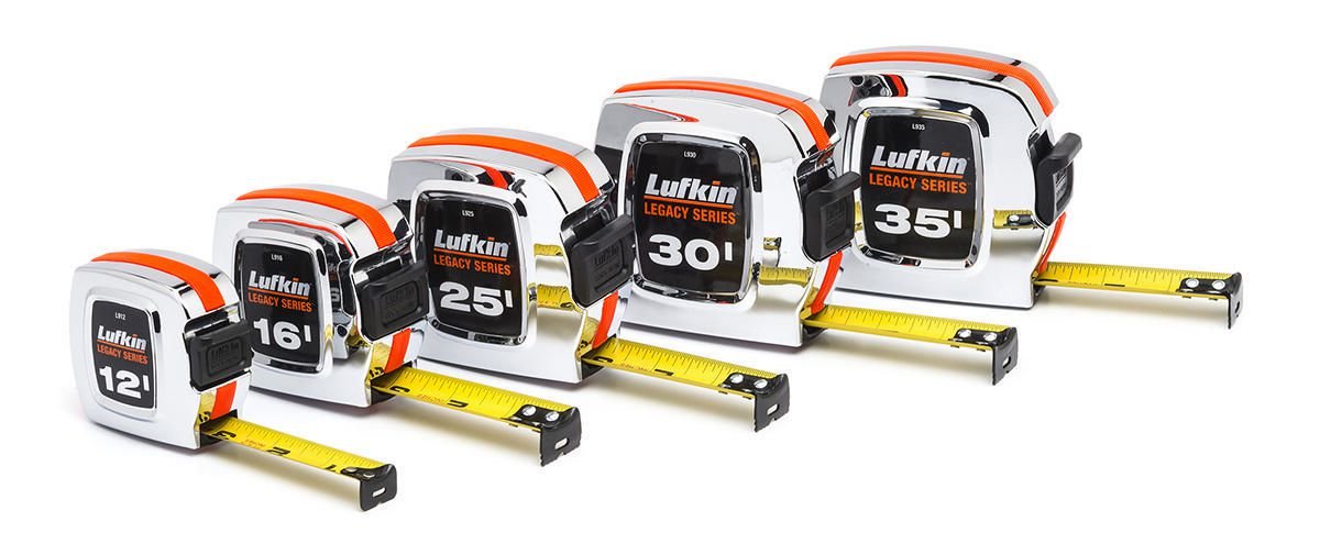 Crescent Lufkin 1" x 25' Legacy Series Chrome Case Yellow Clad Tape Measure - L925 - Image 4