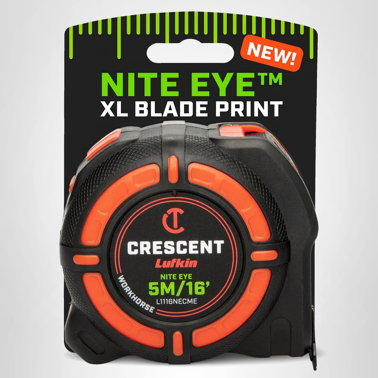 Crescent Lufkin 10 Meter / 35 Ft. Ft. WORKHORSE NITE EYE Tape Measure | L1135NECME - Image 8