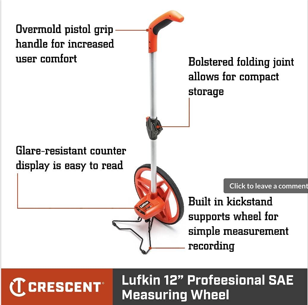 Crescent Lufkin 12" Professional SAE Measuring Wheel - PSMW48N - Image 2