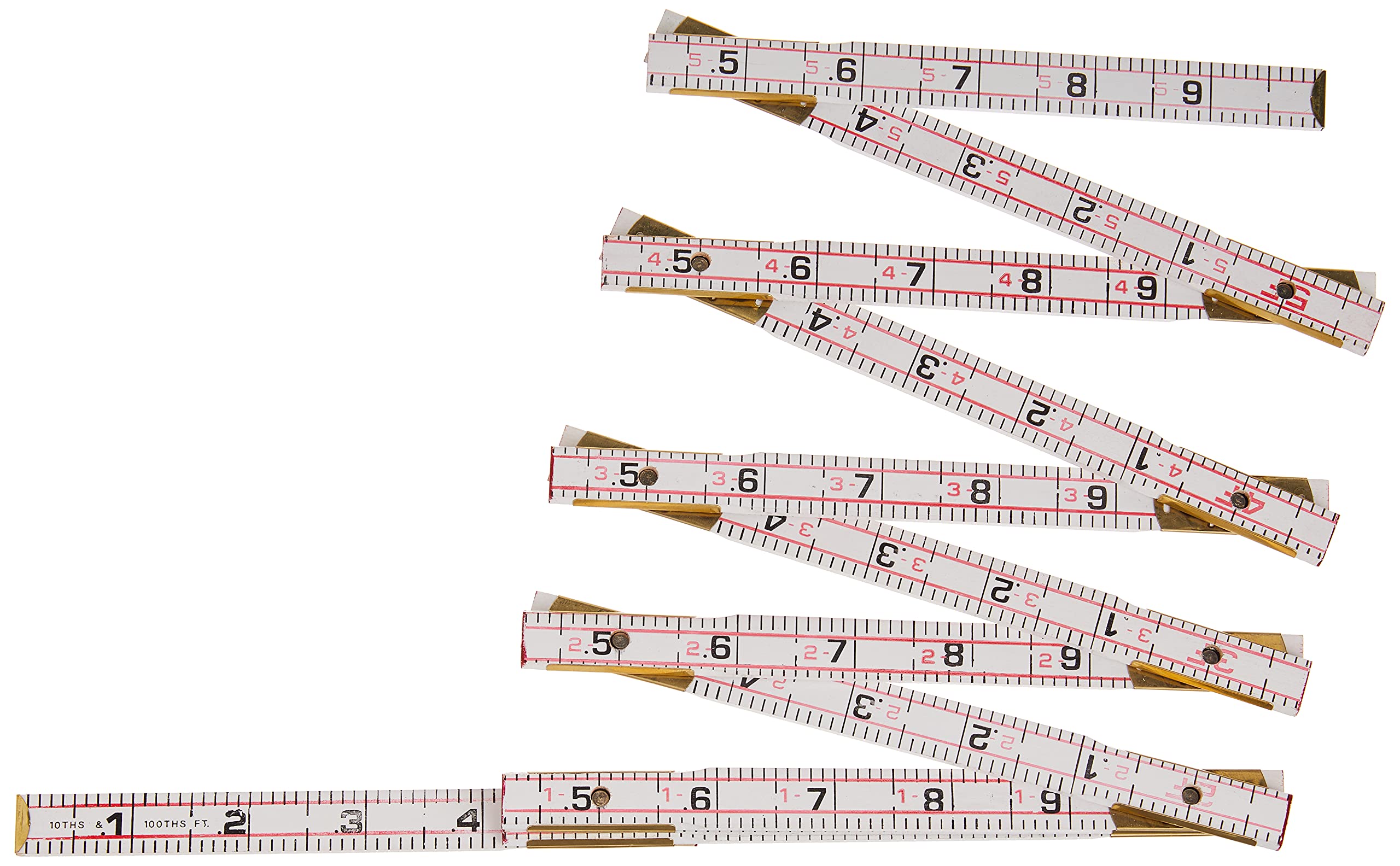 Crescent Lufkin 5/8" X 6' Red End® Engineer's Scale Wood Rule - 1066DN , White - Image 2