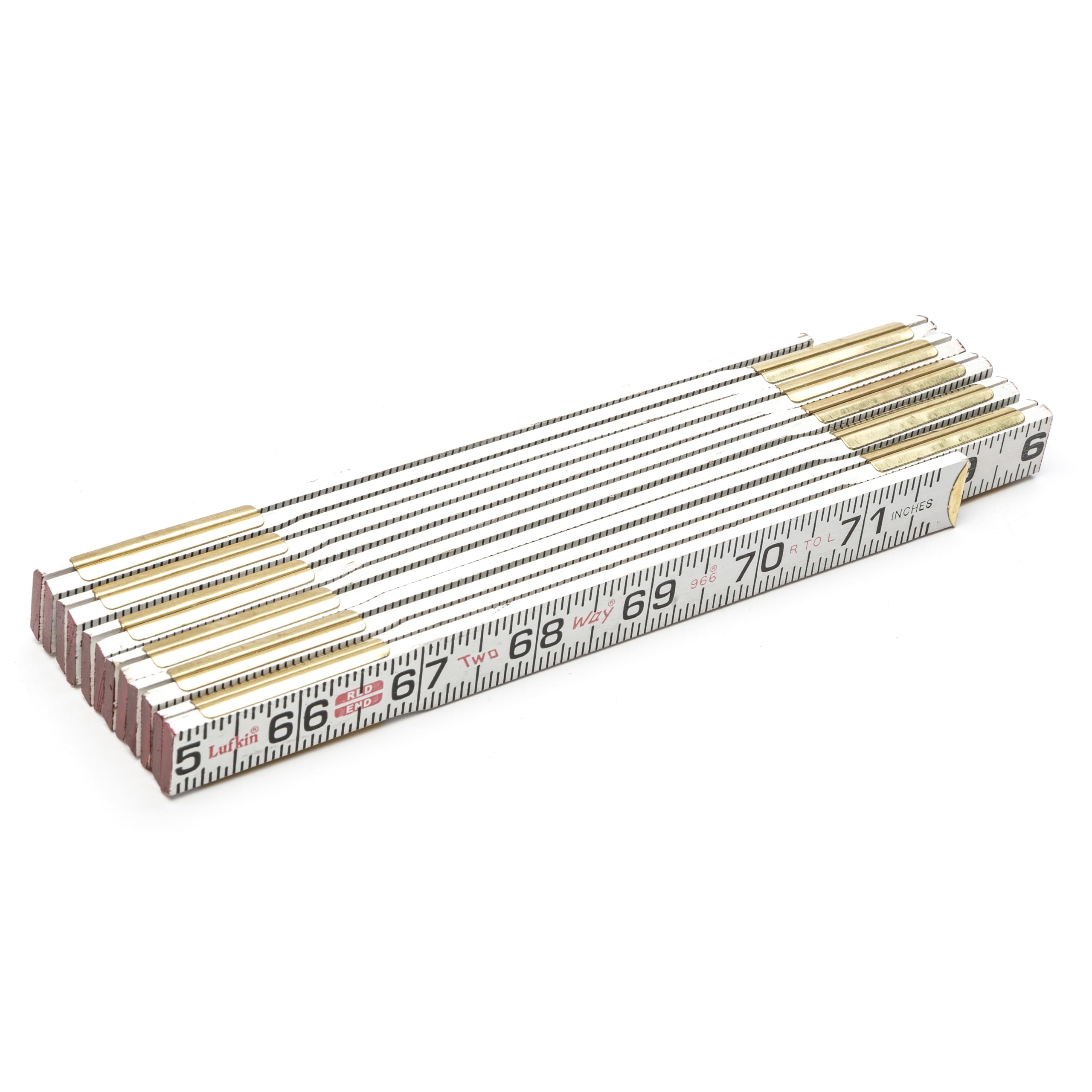 Crescent Lufkin 5/8" x 6' Red End® Two Way® Wood Rule - 966N - Image 2