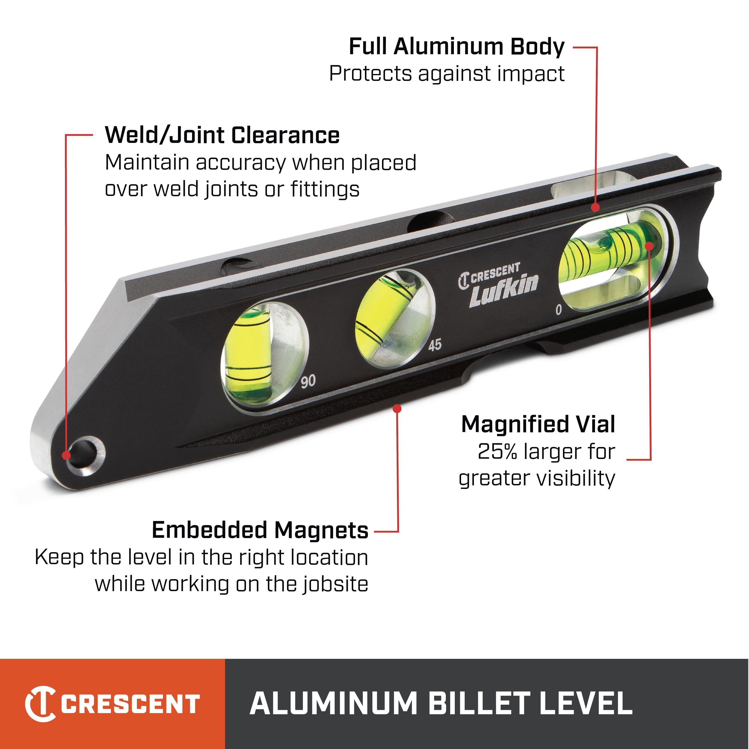 Crescent Lufkin Aluminum Billet Level - LBL1100-02 - Image 4