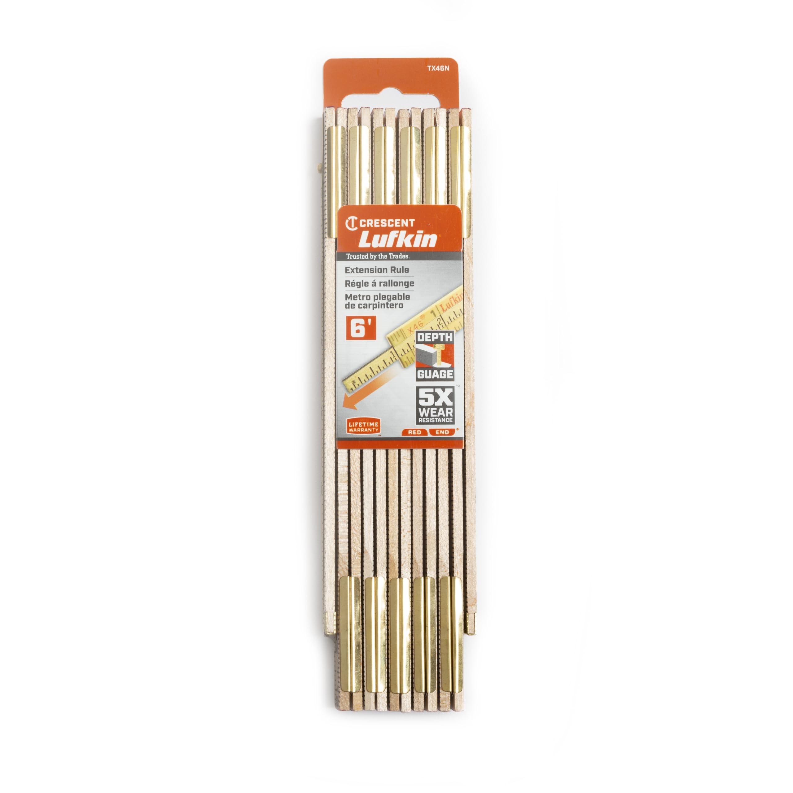 Crescent Lufkin Red End Folding Wood Rule, 6-Inch - TX46N - Image 5
