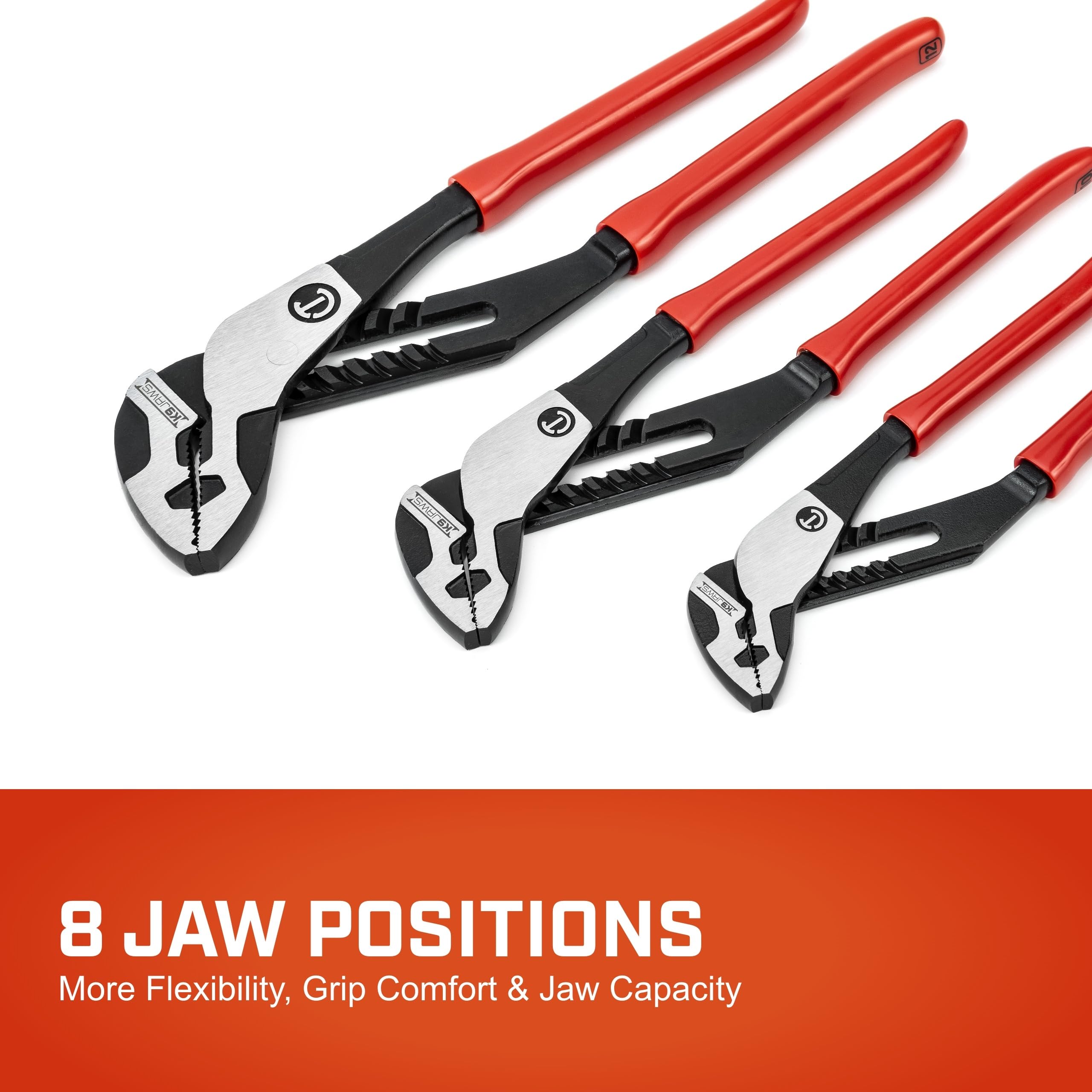 CRESCENT - Pliers Set, 8", 10", 12" T&G Strght Dipped (RTZ2SET3) - Image 2