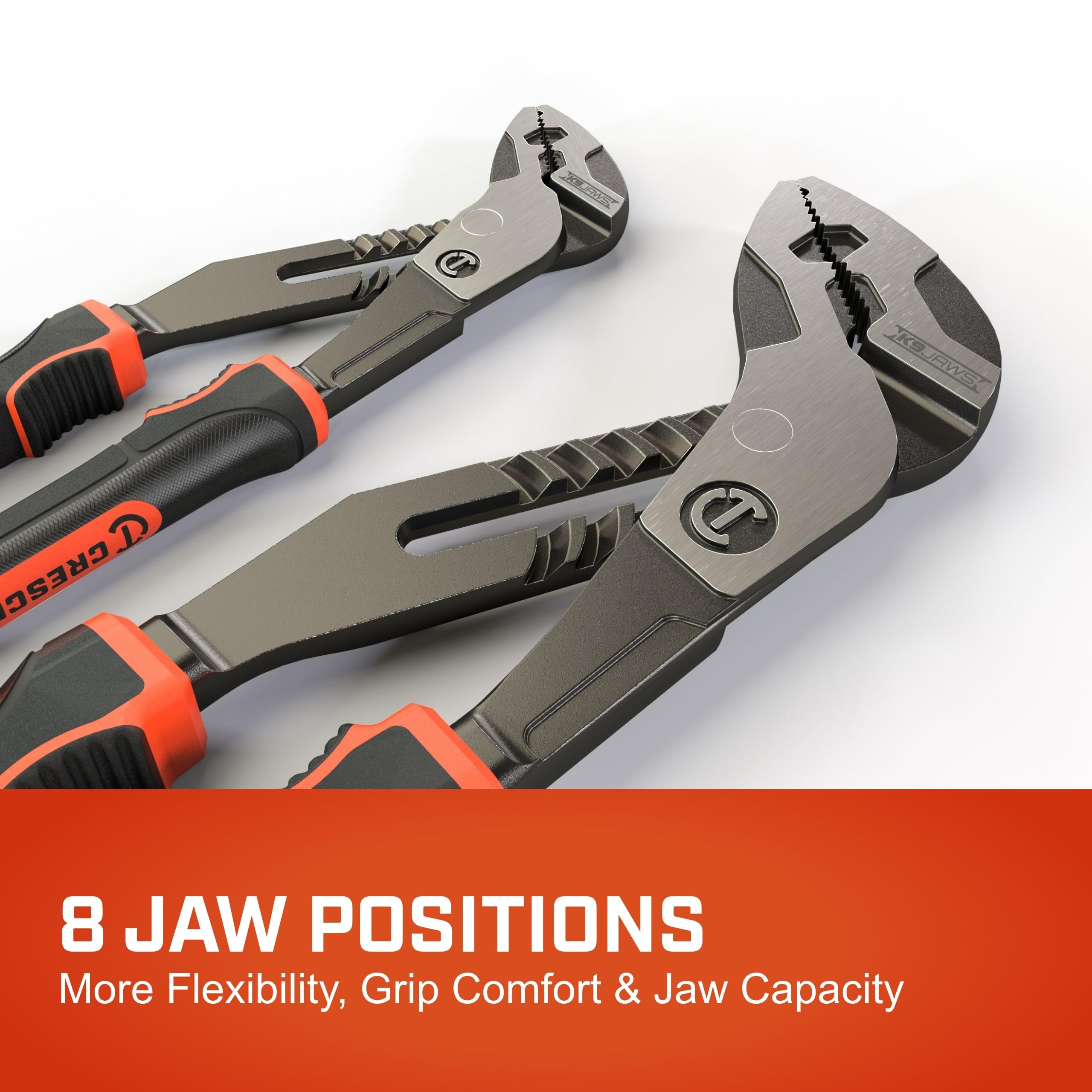 CRESCENT - Pliers Set, 8"&12" T&G Straight Dual Mat (RTZ2CGSET2) - Image 4