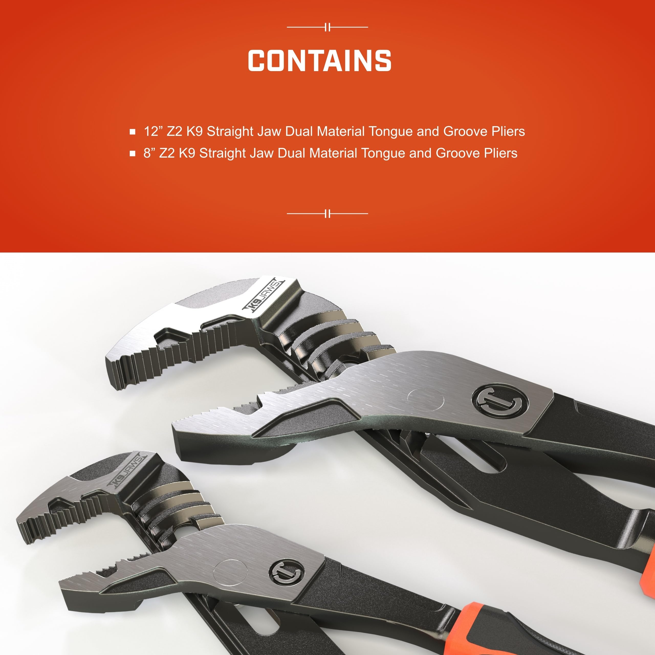 CRESCENT - Pliers Set, 8"&12" T&G Straight Dual Mat (RTZ2CGSET2) - Image 5
