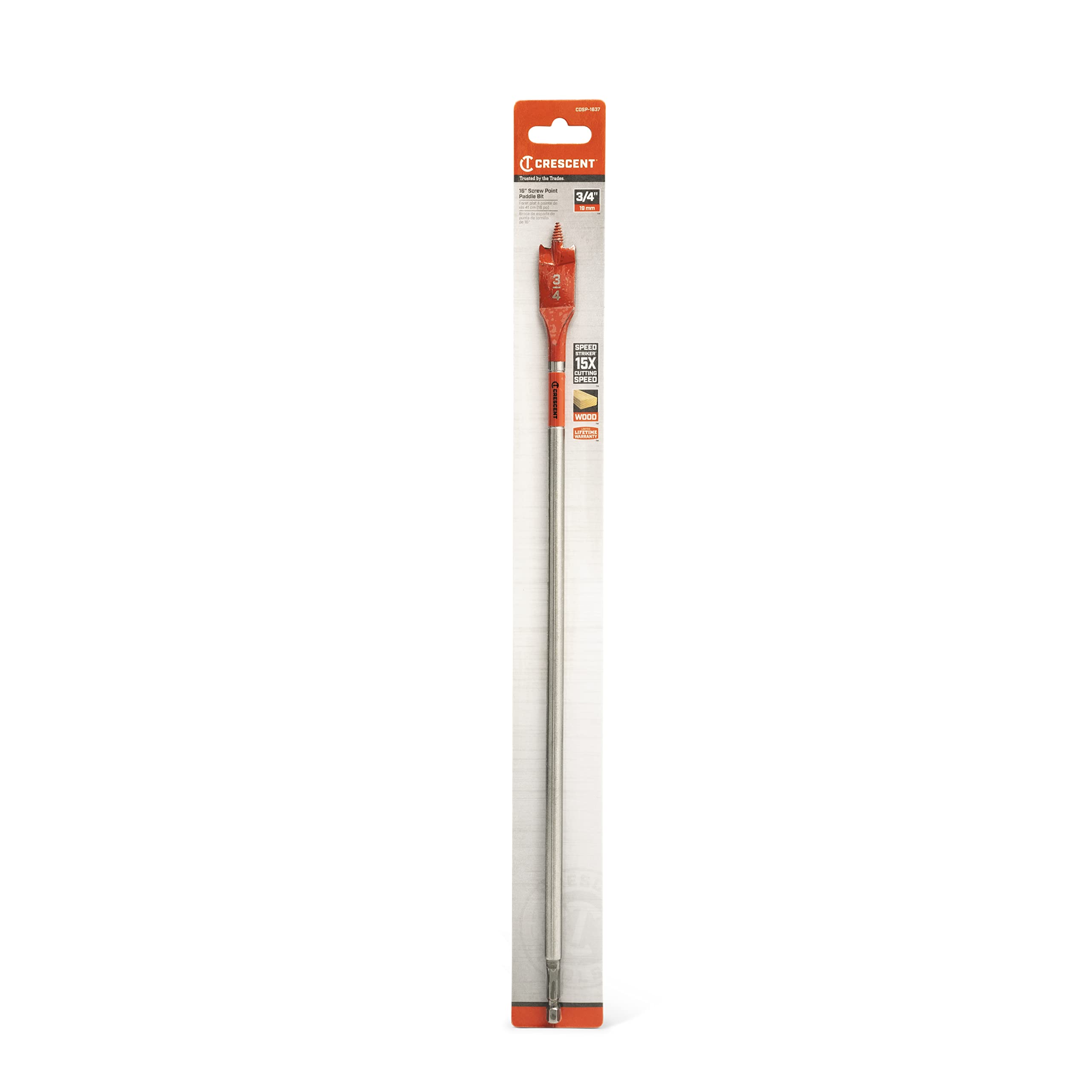 Crescent Screw Point Paddle Drill Bit | 16" x 3/4" | CDSP-1637 - Image 6