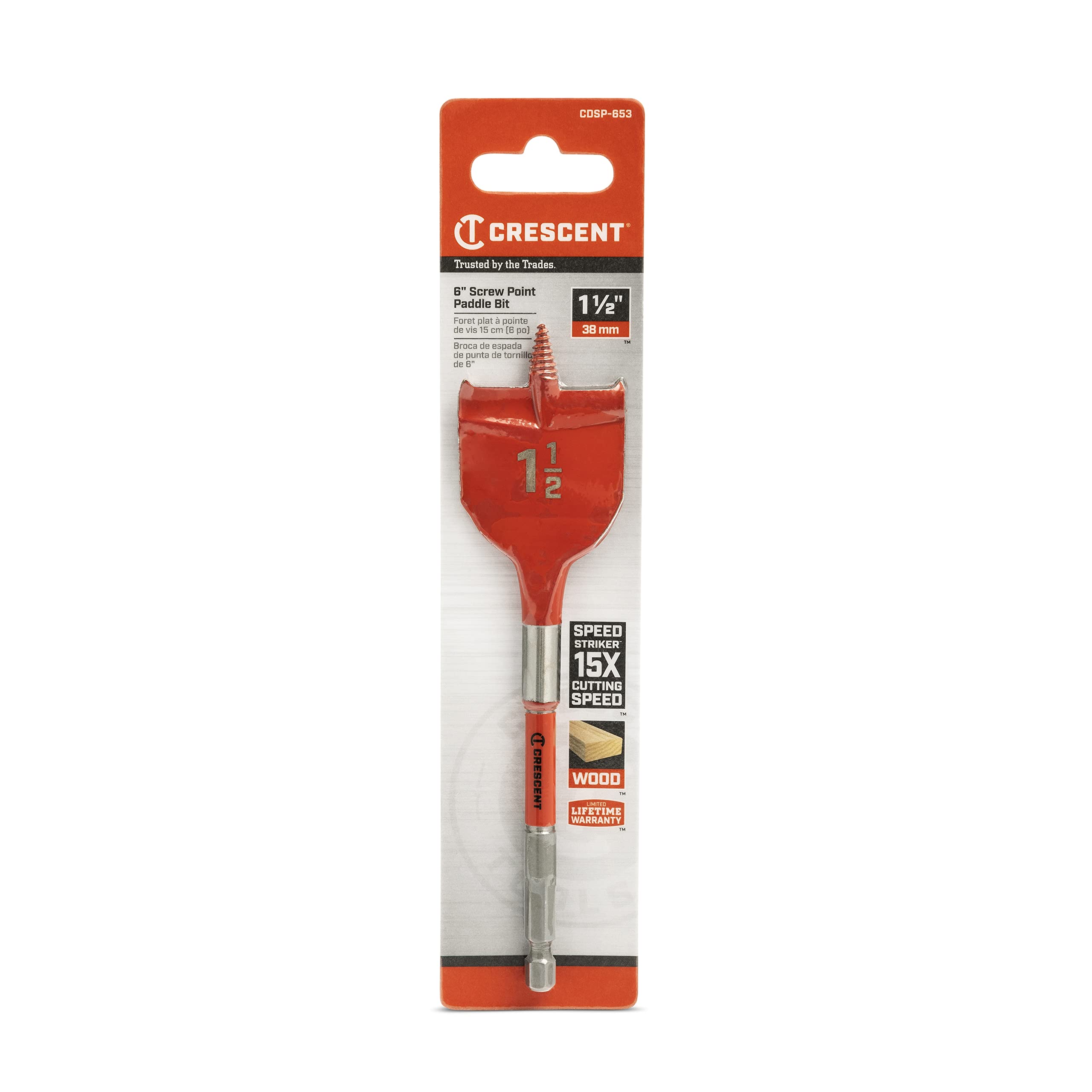 Crescent Screw Point Paddle Drill Bit | 6" x 1/2" | CDSP-653 - Image 6