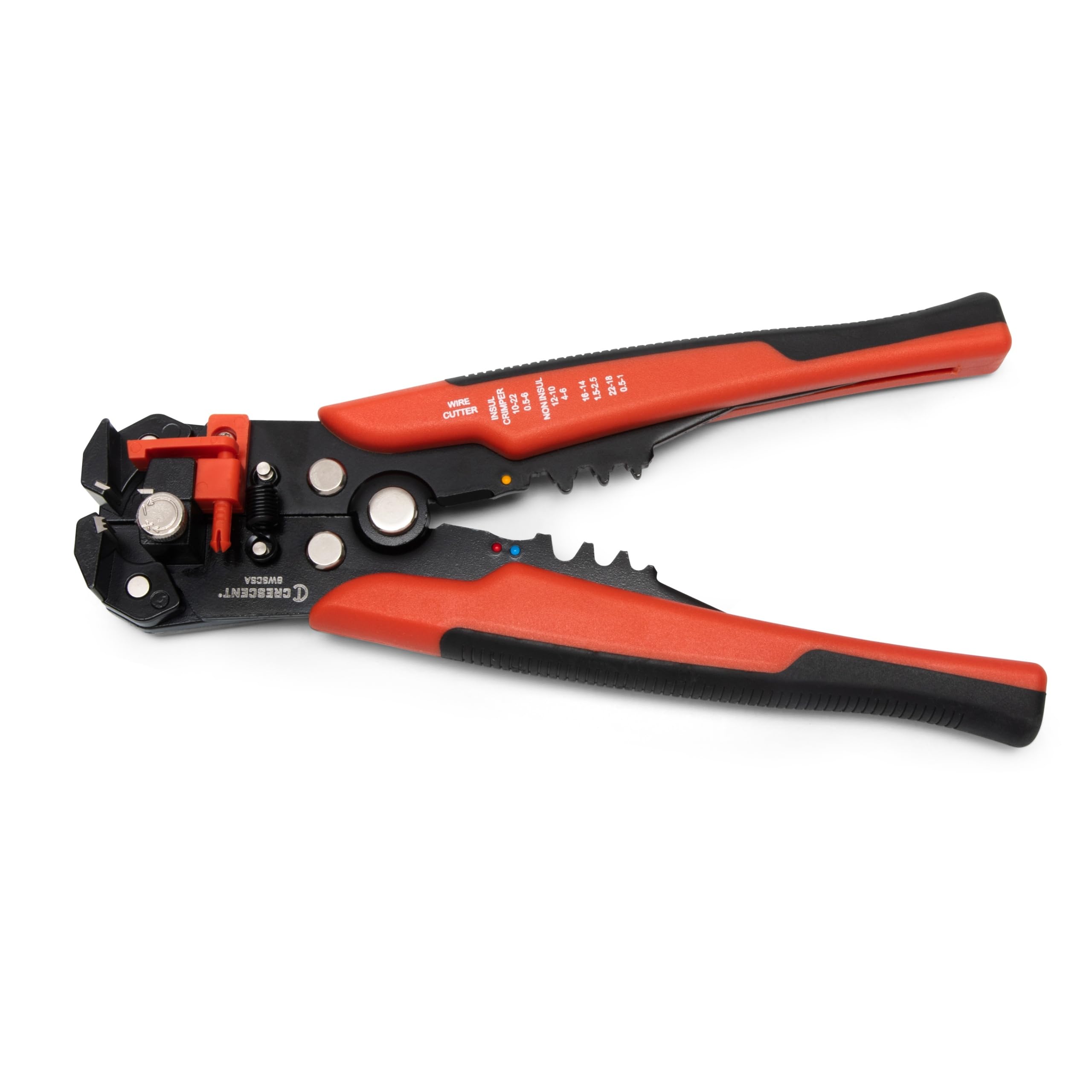 Crescent Self-Adjusting Wire Stripper & Cutter - Premium Hand Tool For Electricians - Includes Wire Crimper - 8" - 8WSCSA