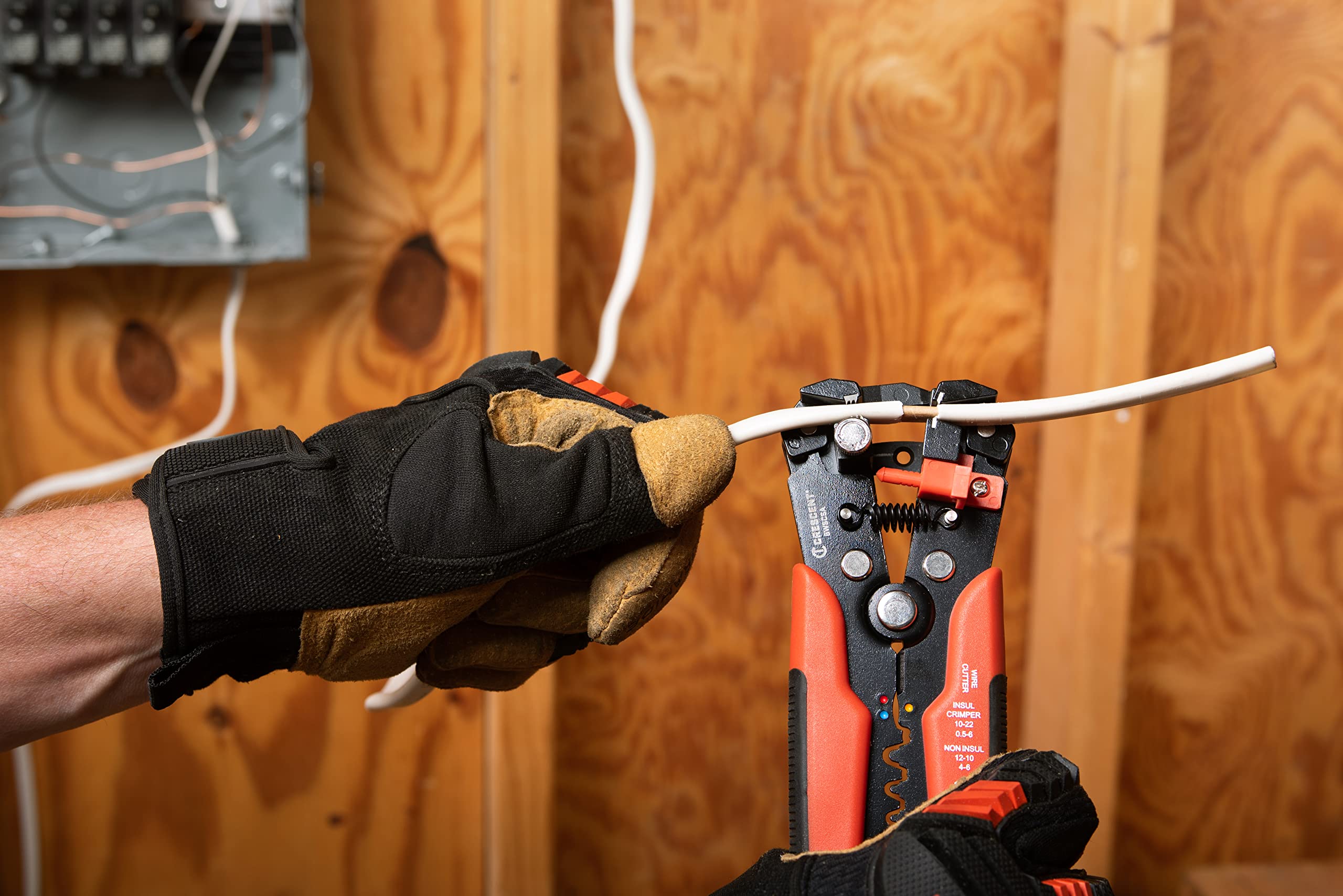 Crescent Self-Adjusting Wire Stripper & Cutter - Premium Hand Tool For Electricians - Includes Wire Crimper - 8" - 8WSCSA - Image 2