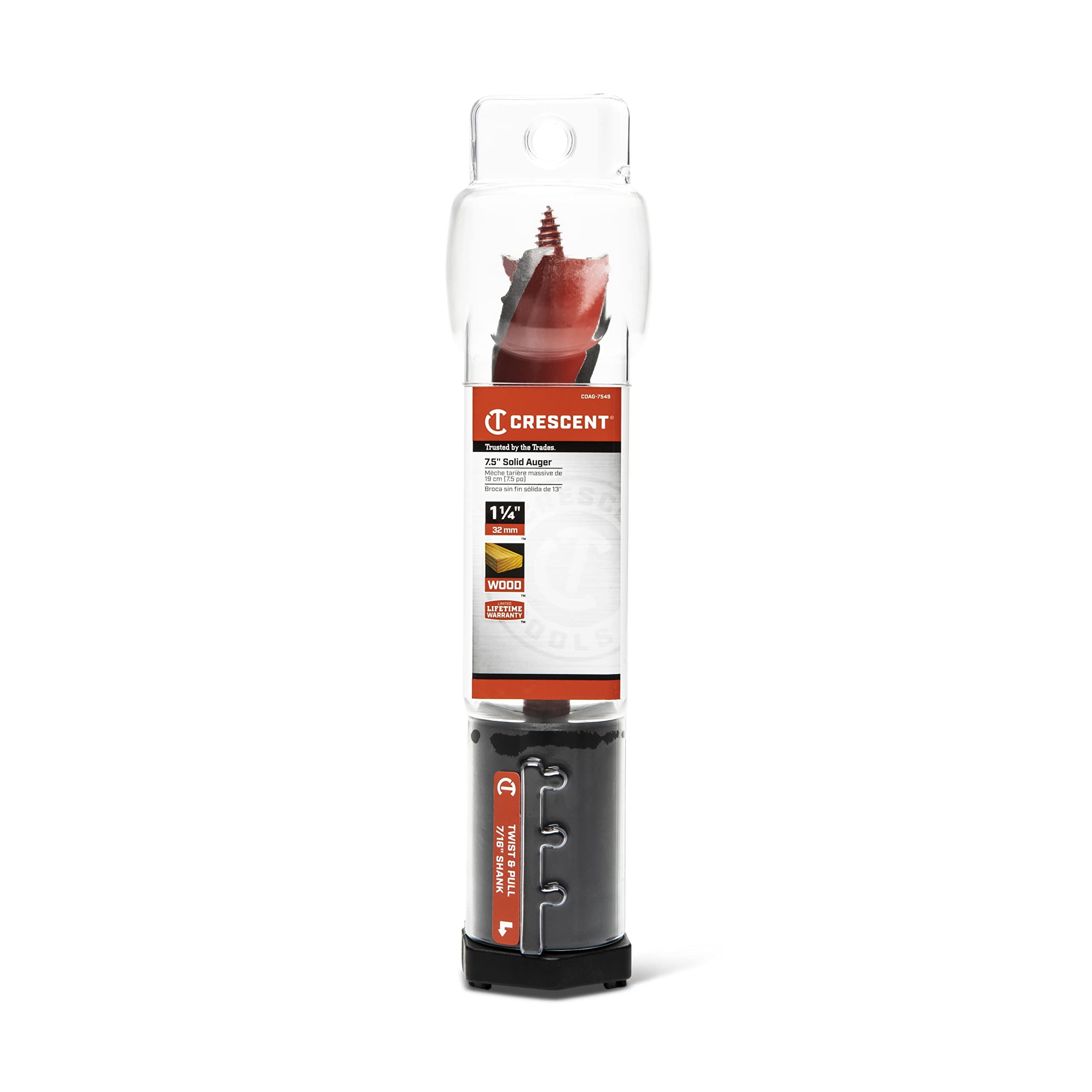 Crescent Solid Auger Drill Bit | 7.5" x 1-1/4" | CDAG-7549 - Image 6