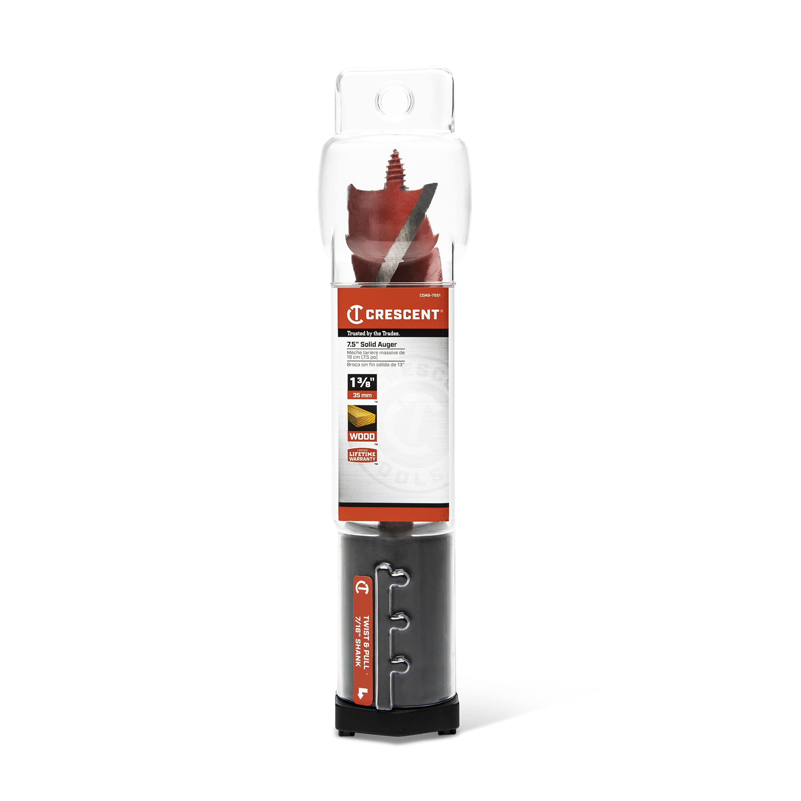 Crescent Solid Auger Drill Bit | 7.5" x 1-3/8" | CDAG-7551 - Image 6